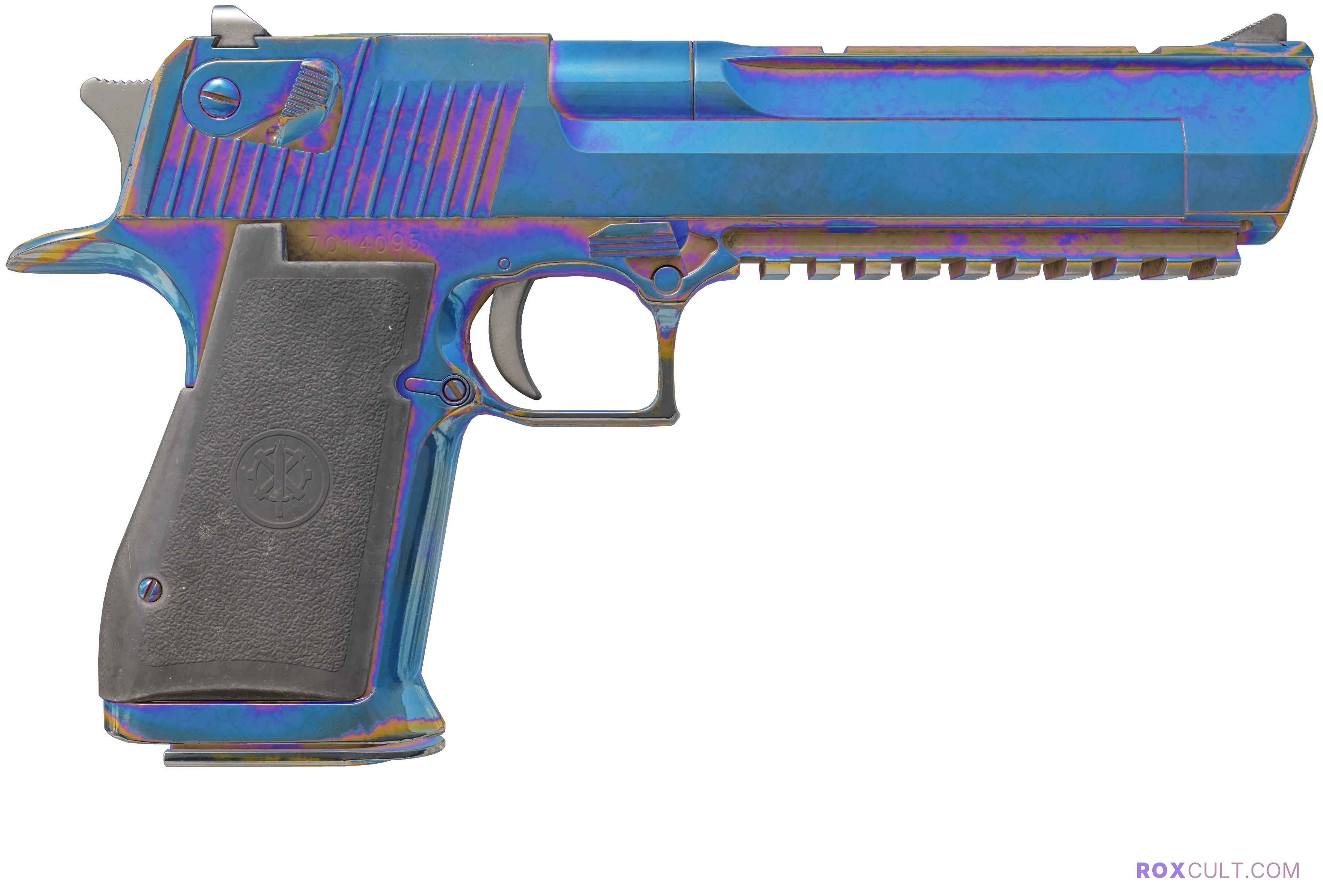 Desert Eagle | Heat Treated (Minimal Wear) — rox (Holo) Antwerp 2022 craft, backside view