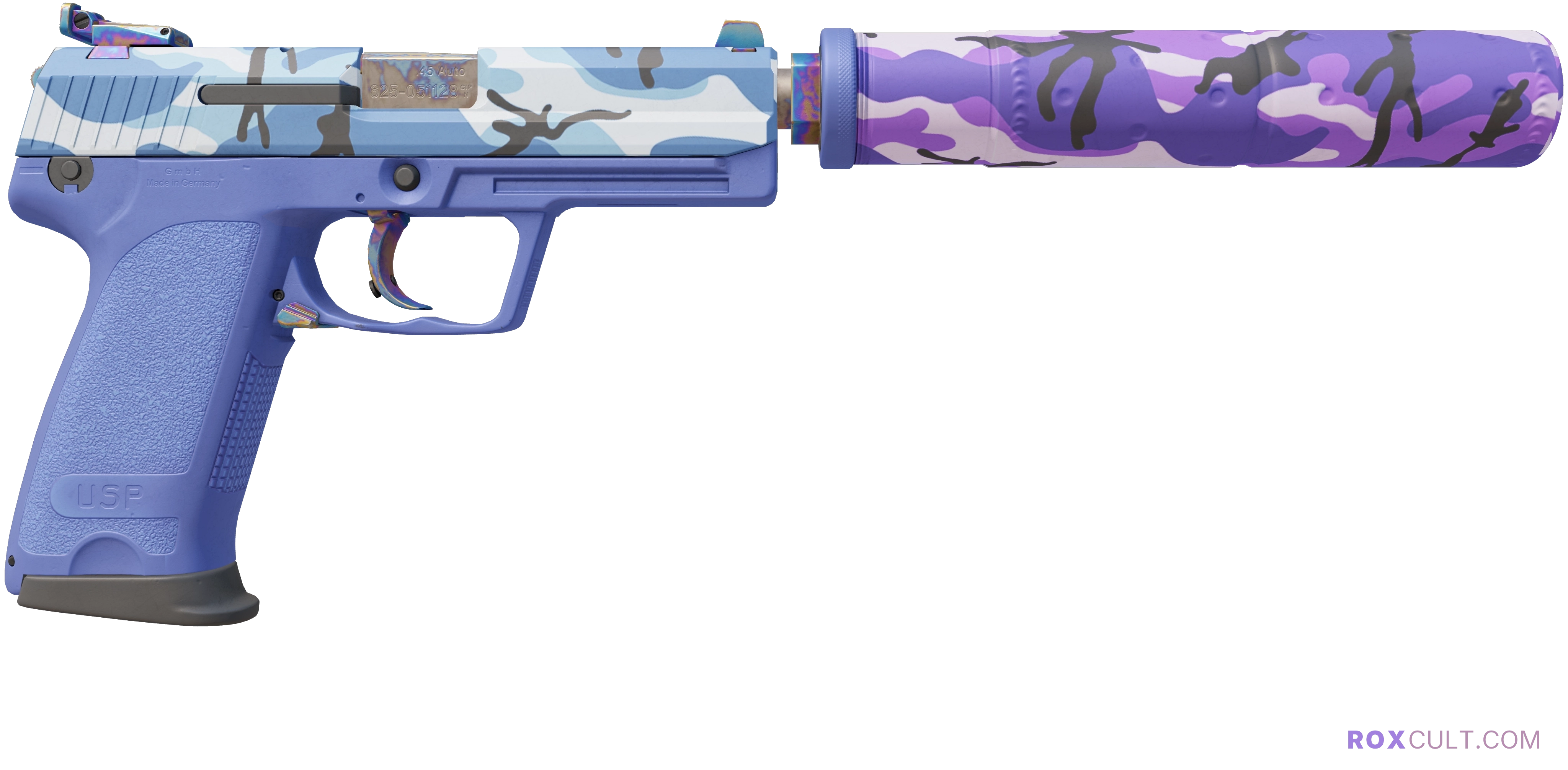 USP-S | Alpine Camo (Factory New) — rox (Holo) Antwerp 2022 craft, backside view