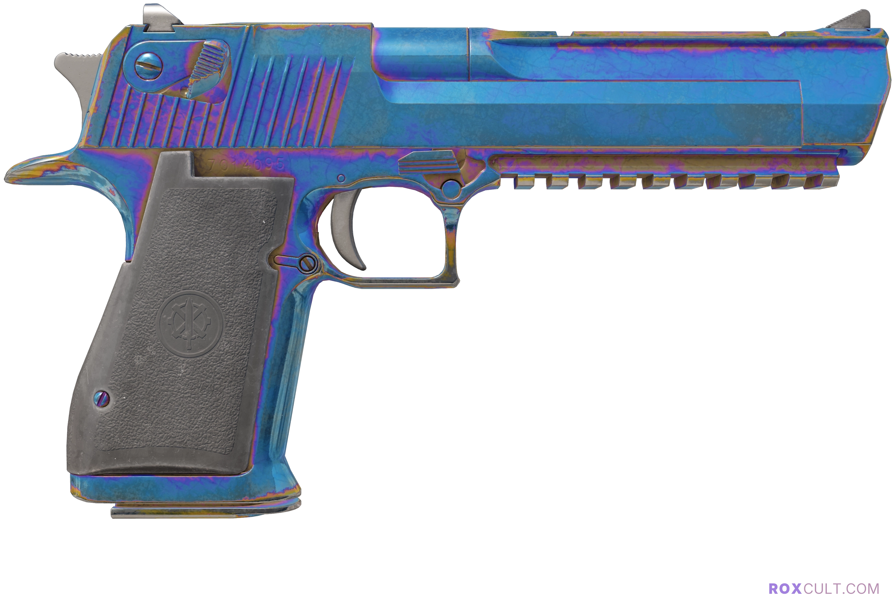Desert Eagle | Heat Treated (Field-Tested) — rox (Holo) Antwerp 2022 craft, backside view