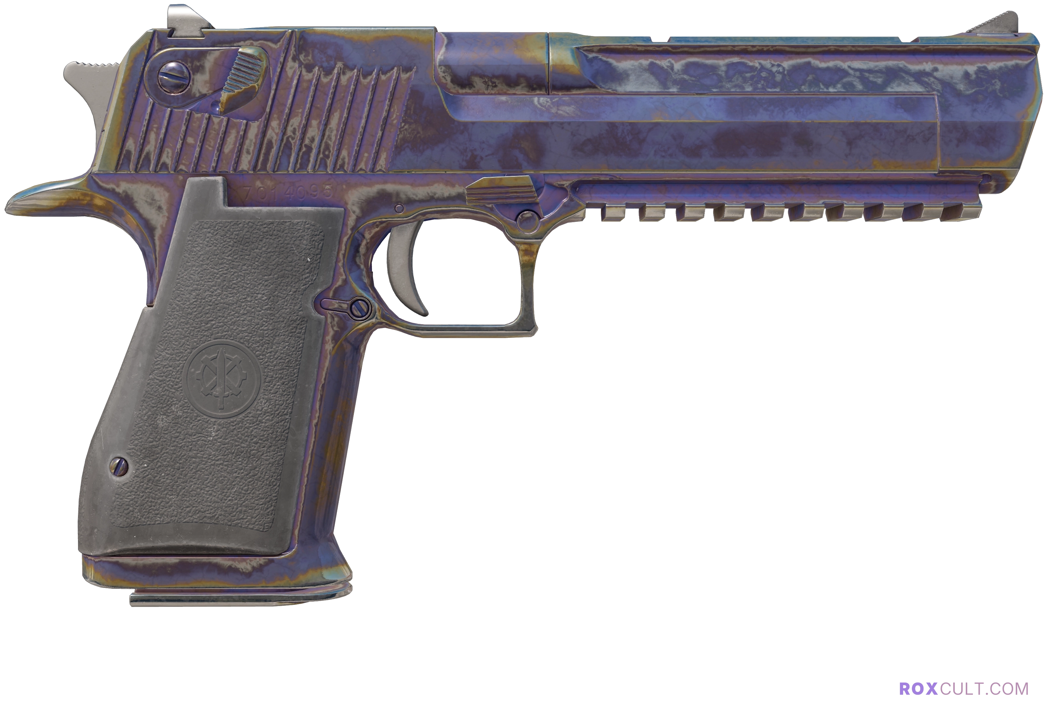 Desert Eagle | Heat Treated (Field-Tested) — rox (Holo) Antwerp 2022 craft, backside view