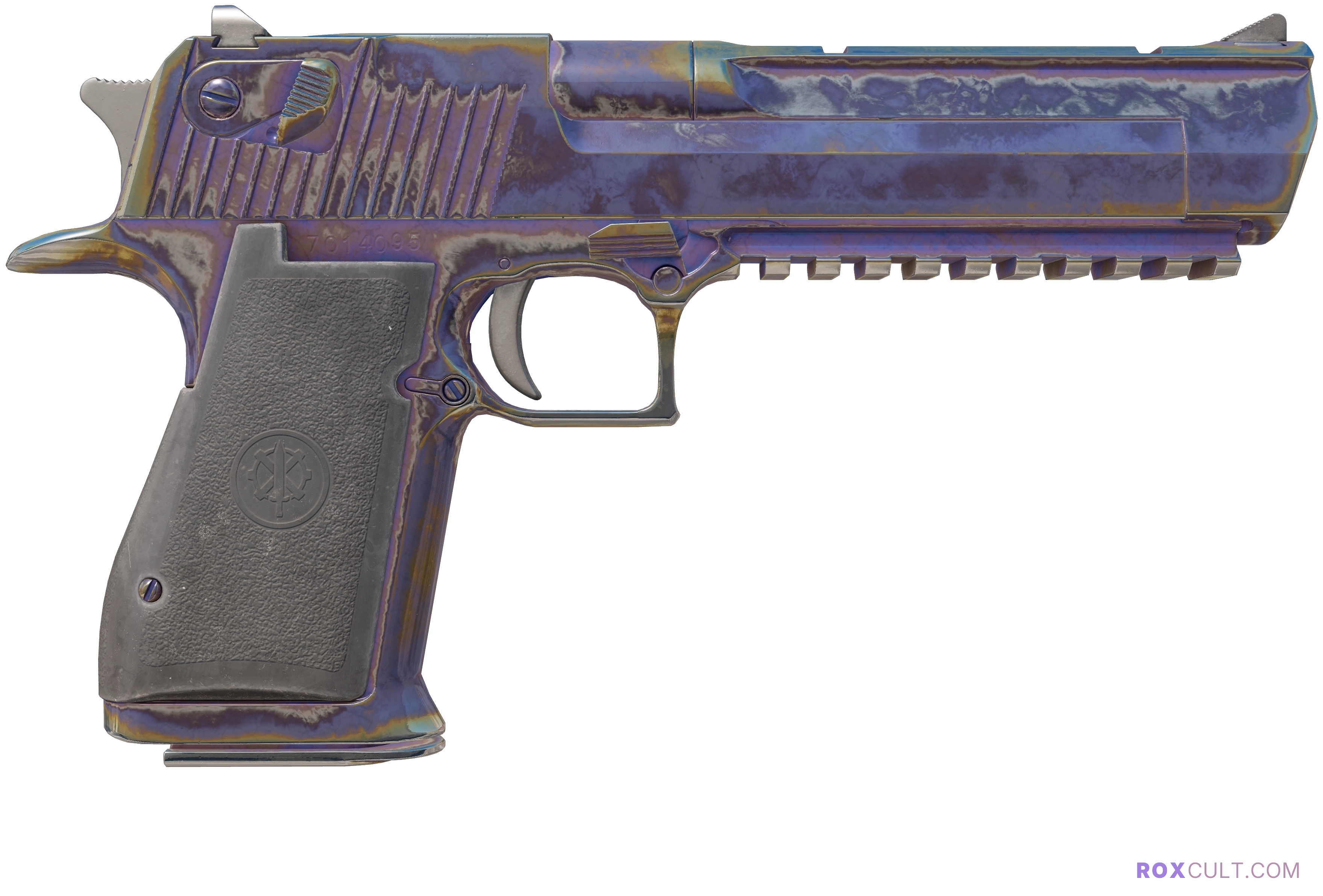 Desert Eagle | Heat Treated (Minimal Wear) — rox (Holo) Antwerp 2022 craft, backside view