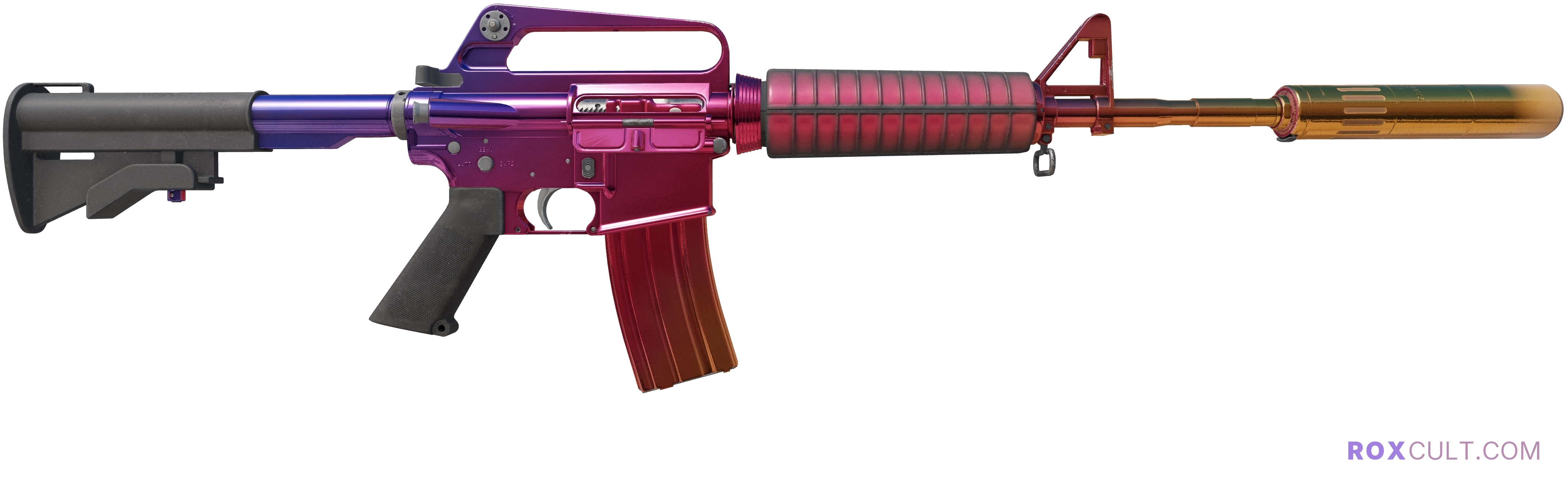 M4A1-S | Fade (Minimal Wear) — rox (Holo) Antwerp 2022 craft, backside view