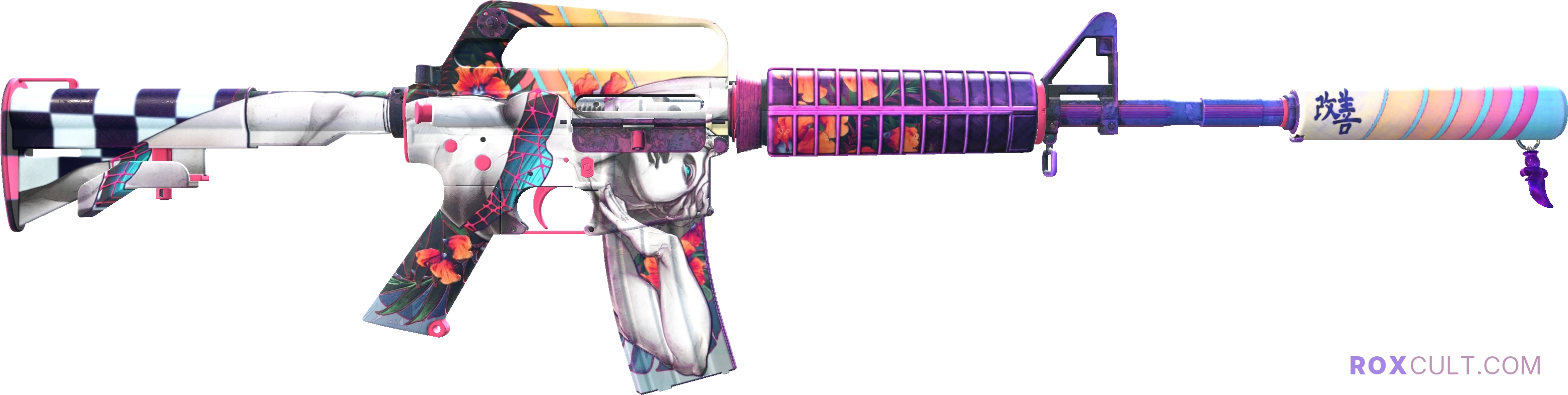 M4A1-S | Vaporwave (Factory New) — rox (Holo) Antwerp 2022 craft, backside view