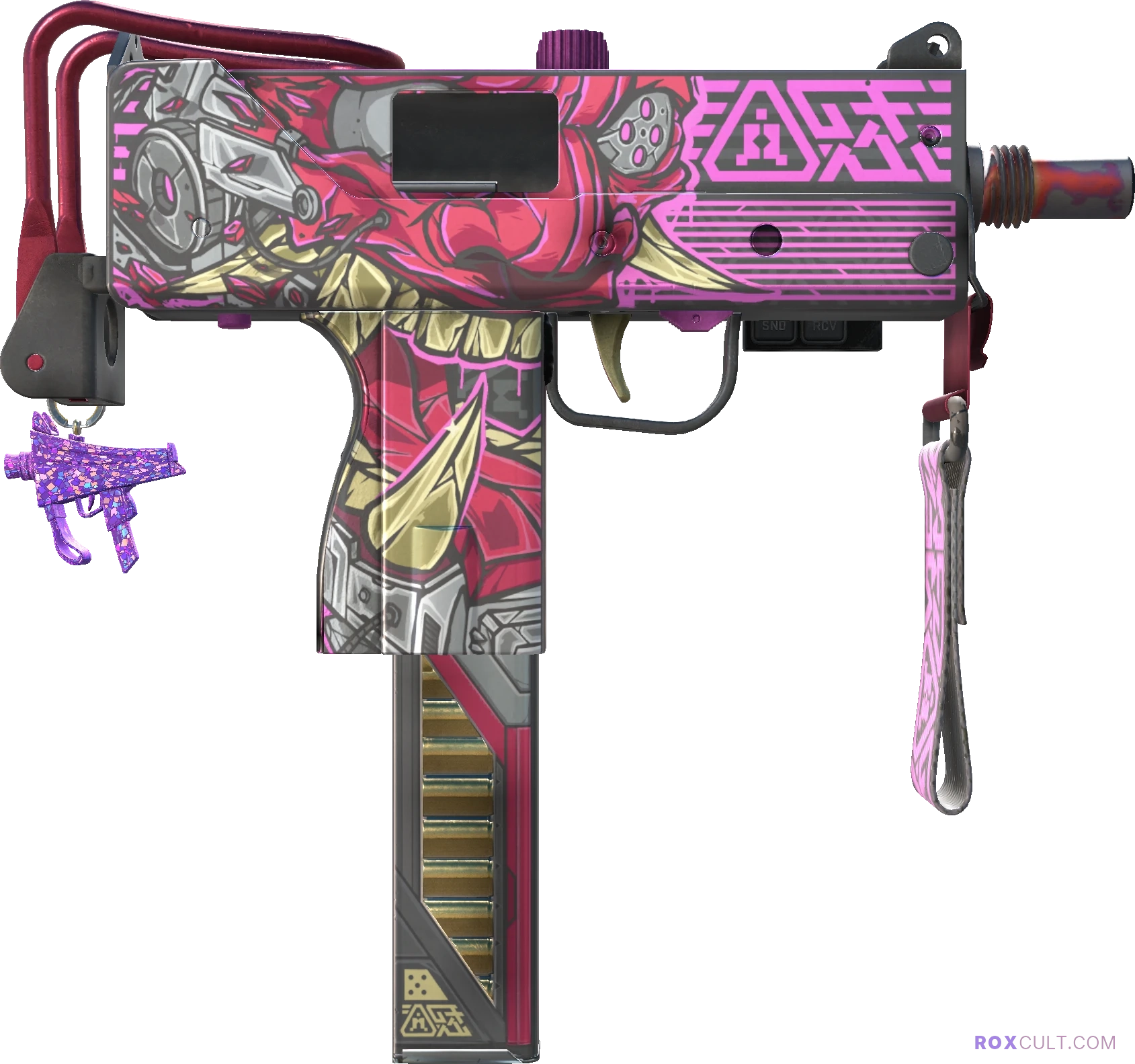 StatTrak™ MAC-10 | Saibā Oni (Factory New) — rox (Holo) Antwerp 2022 craft, backside view