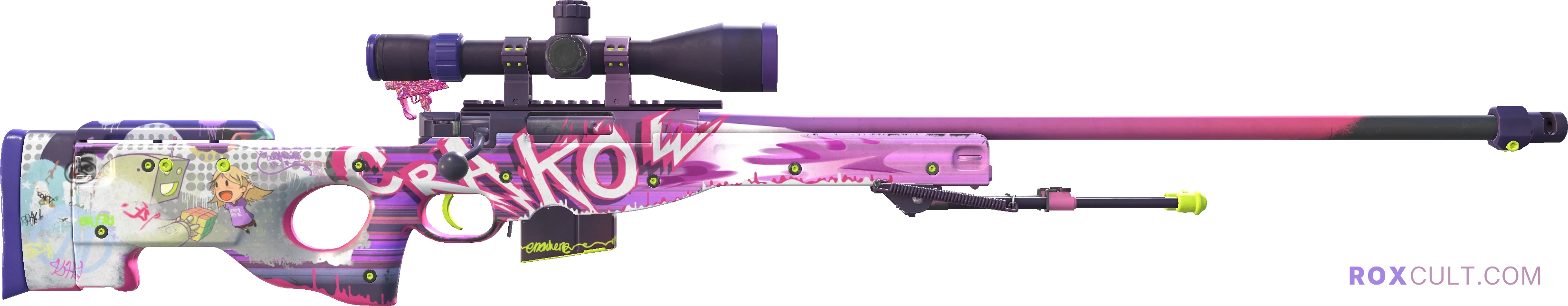 AWP | Crakow! (Field-Tested) — rox (Holo) Antwerp 2022 craft, backside view