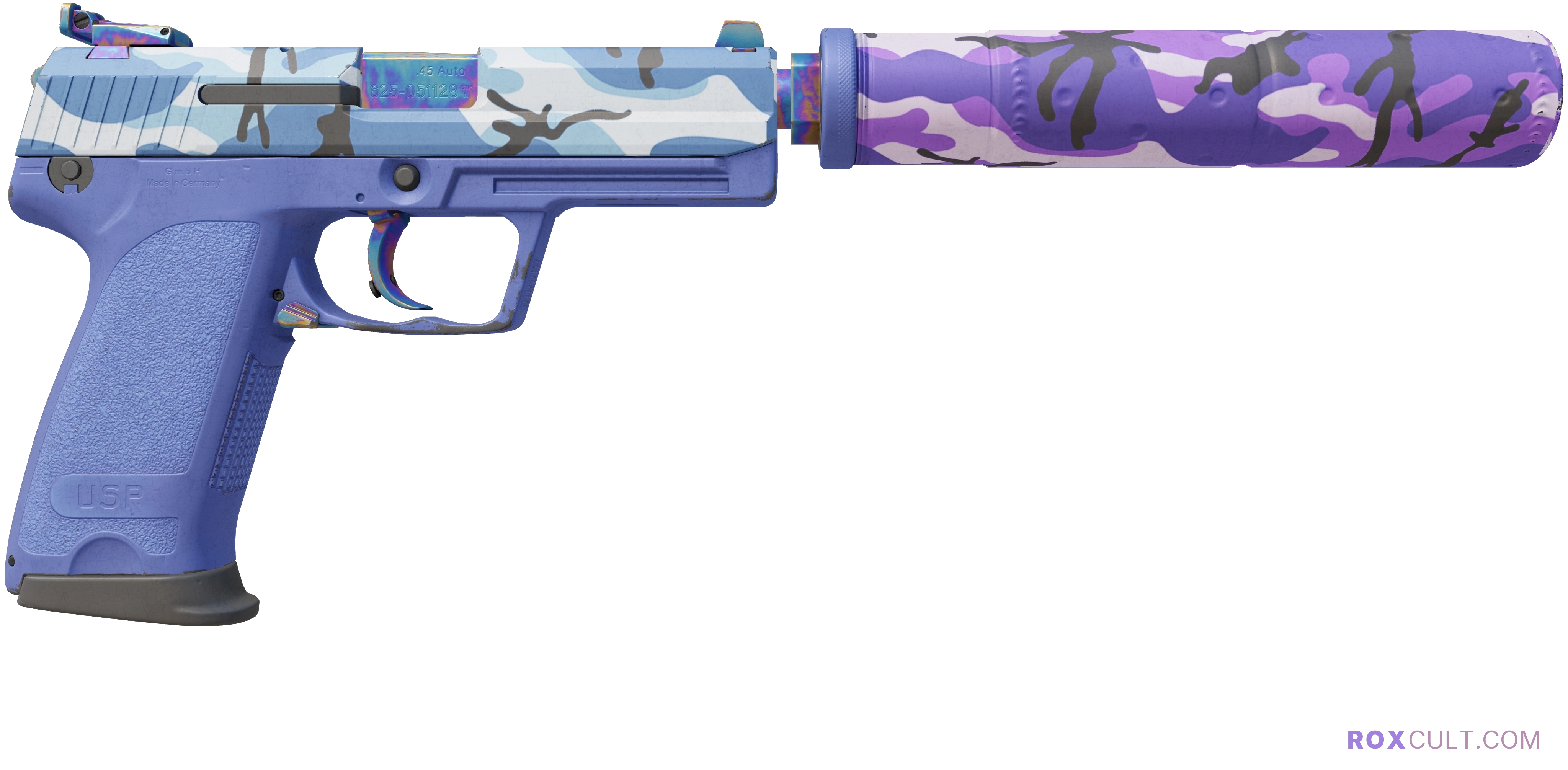 USP-S | Alpine Camo (Field-Tested) — rox (Holo) Antwerp 2022 craft, backside view