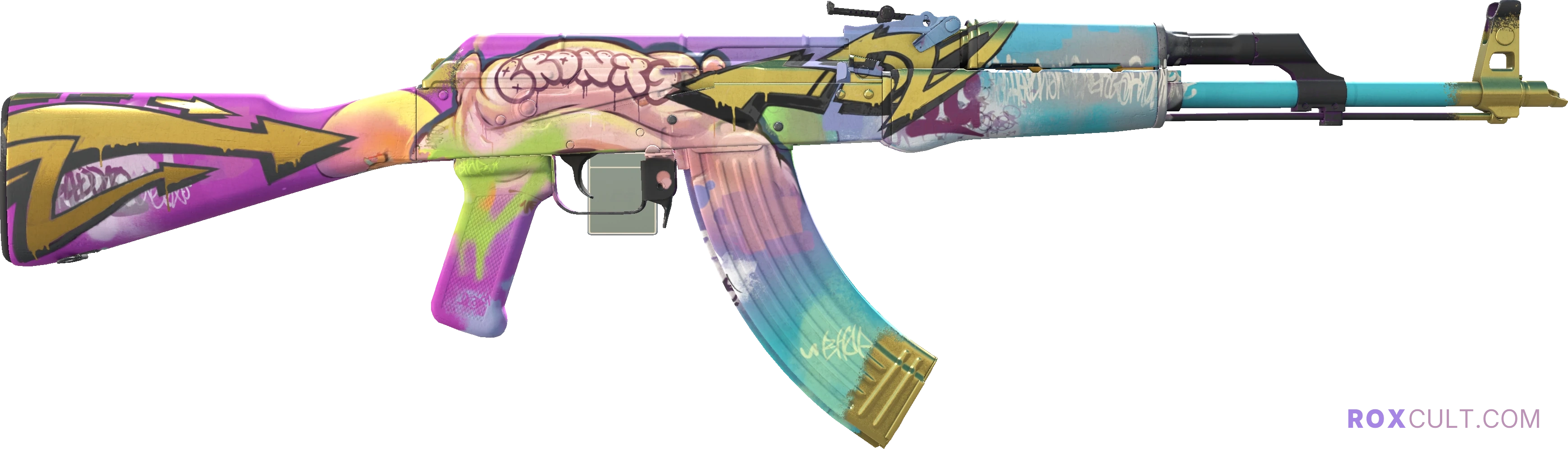 AK-47 | B the Monster (Minimal Wear) — rox (Holo) Antwerp 2022 craft, backside view