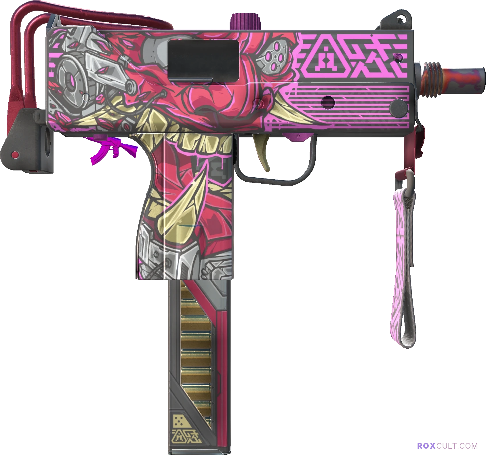 MAC-10 | Saibā Oni (Factory New) — rox (Holo) Antwerp 2022 craft, backside view