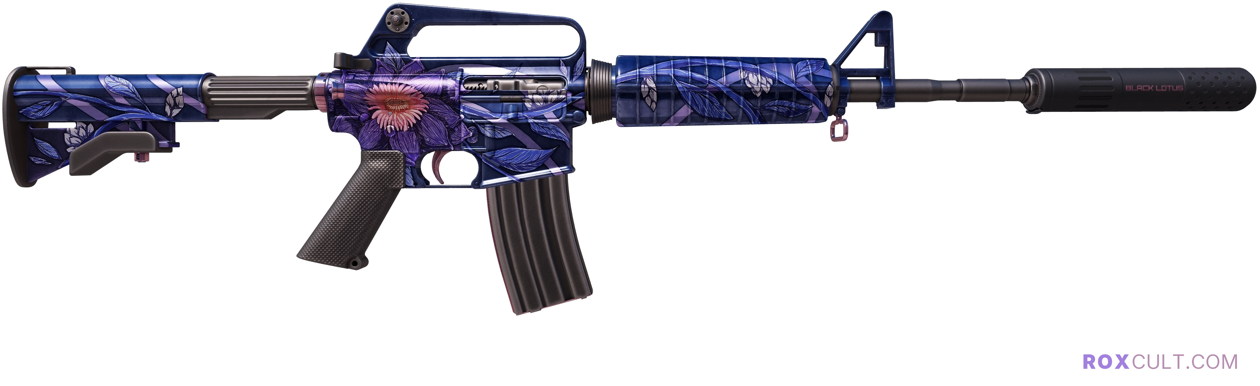 M4A1-S | Black Lotus (Field-Tested) — rox (Holo) Antwerp 2022 craft, backside view