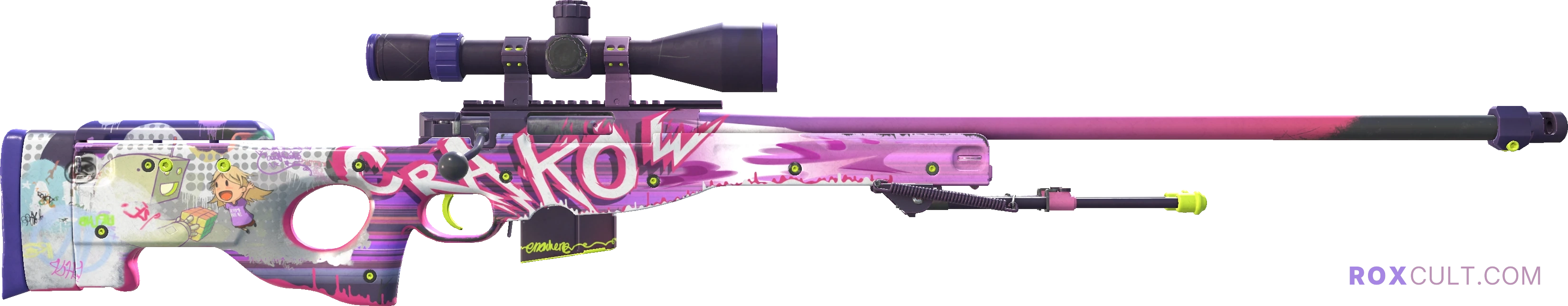 AWP | Crakow! (Field-Tested) — rox (Holo) Antwerp 2022 craft, backside view