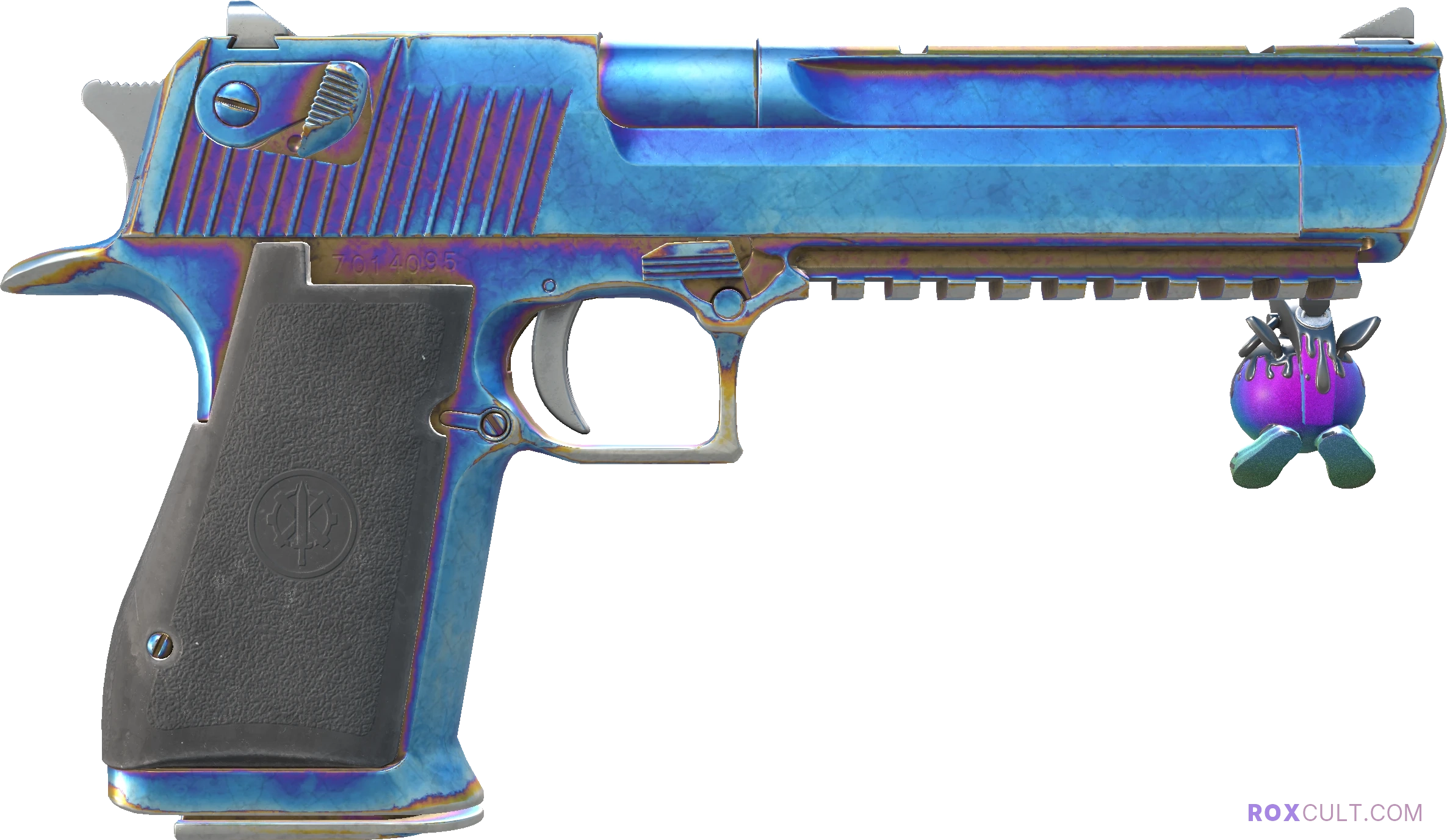 Desert Eagle | Heat Treated (Field-Tested) — rox (Holo) Antwerp 2022 craft, backside view