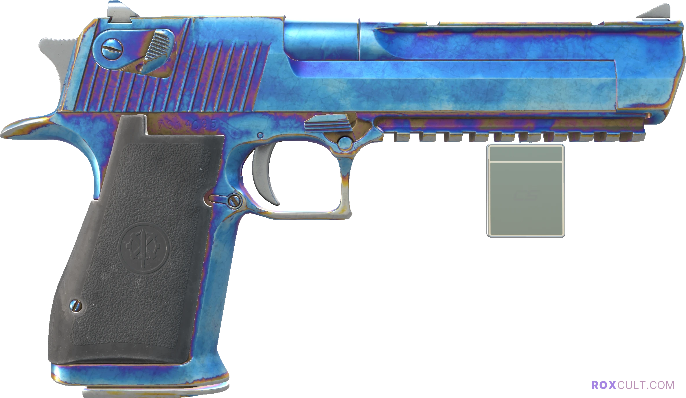Desert Eagle | Heat Treated (Field-Tested) — rox (Holo) Antwerp 2022 craft, backside view