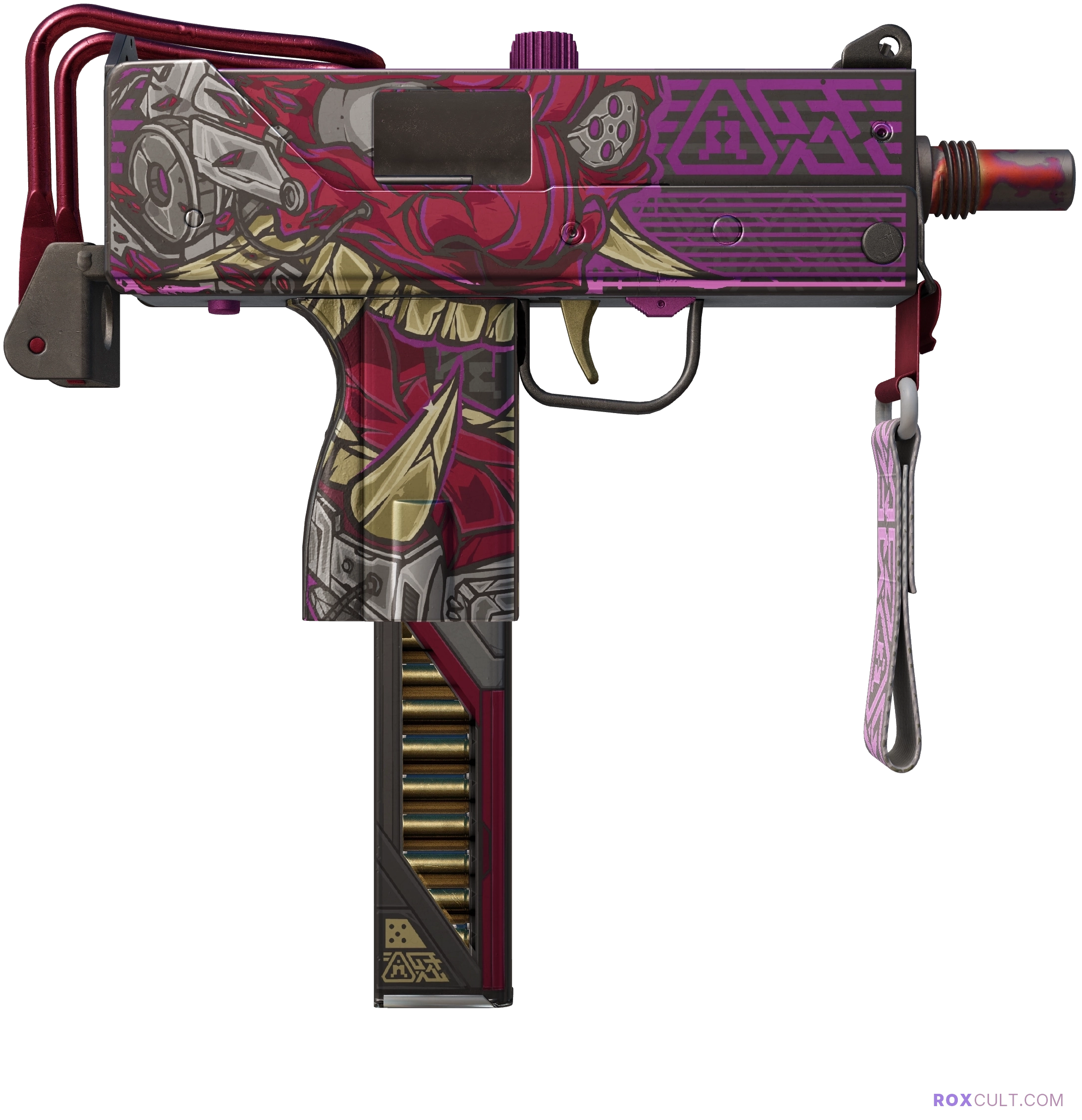 MAC-10 | Saibā Oni (Factory New) — rox (Holo) Antwerp 2022 craft, backside view