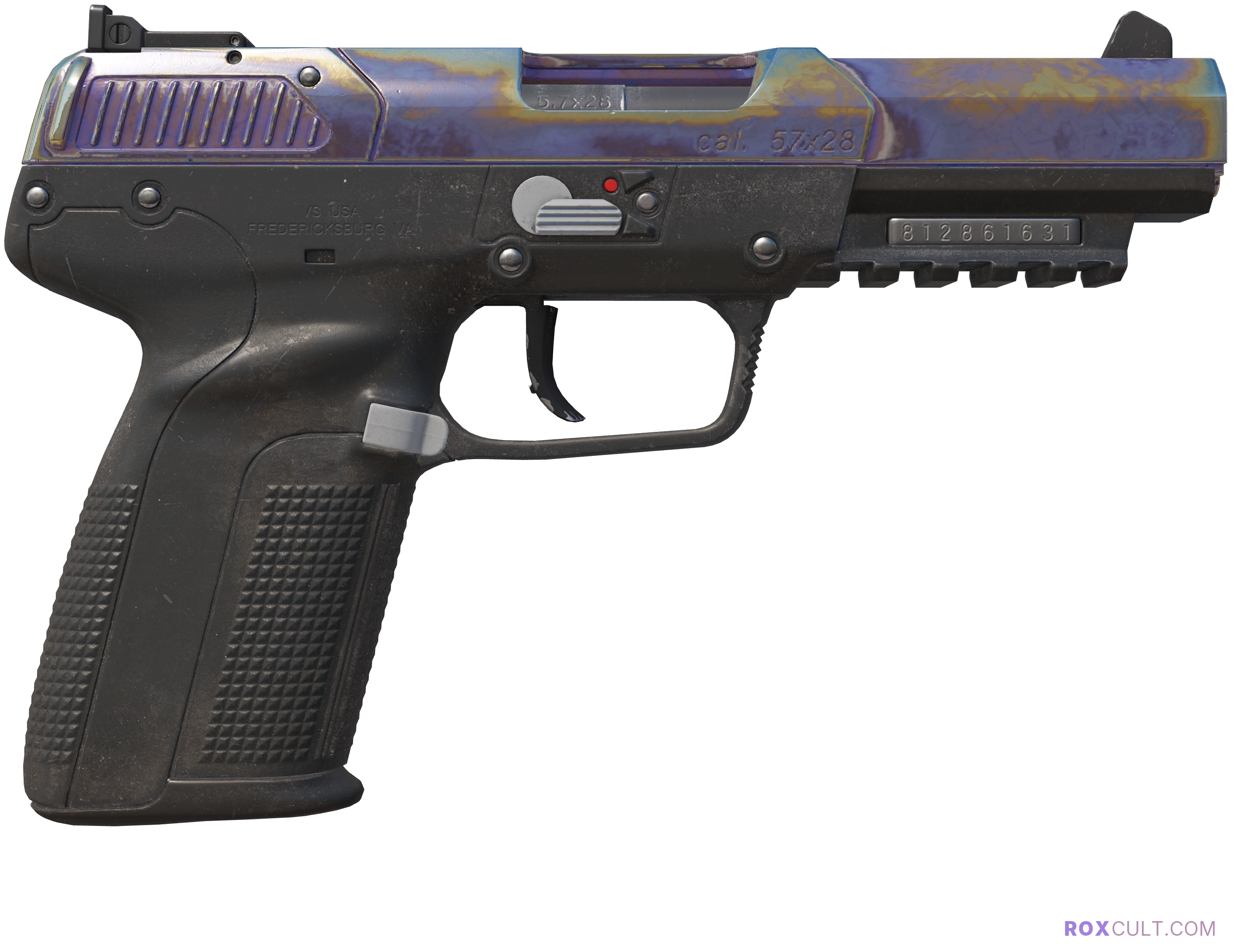 Five-SeveN | Heat Treated (Field-Tested) — rox (Holo) Antwerp 2022 craft, backside view