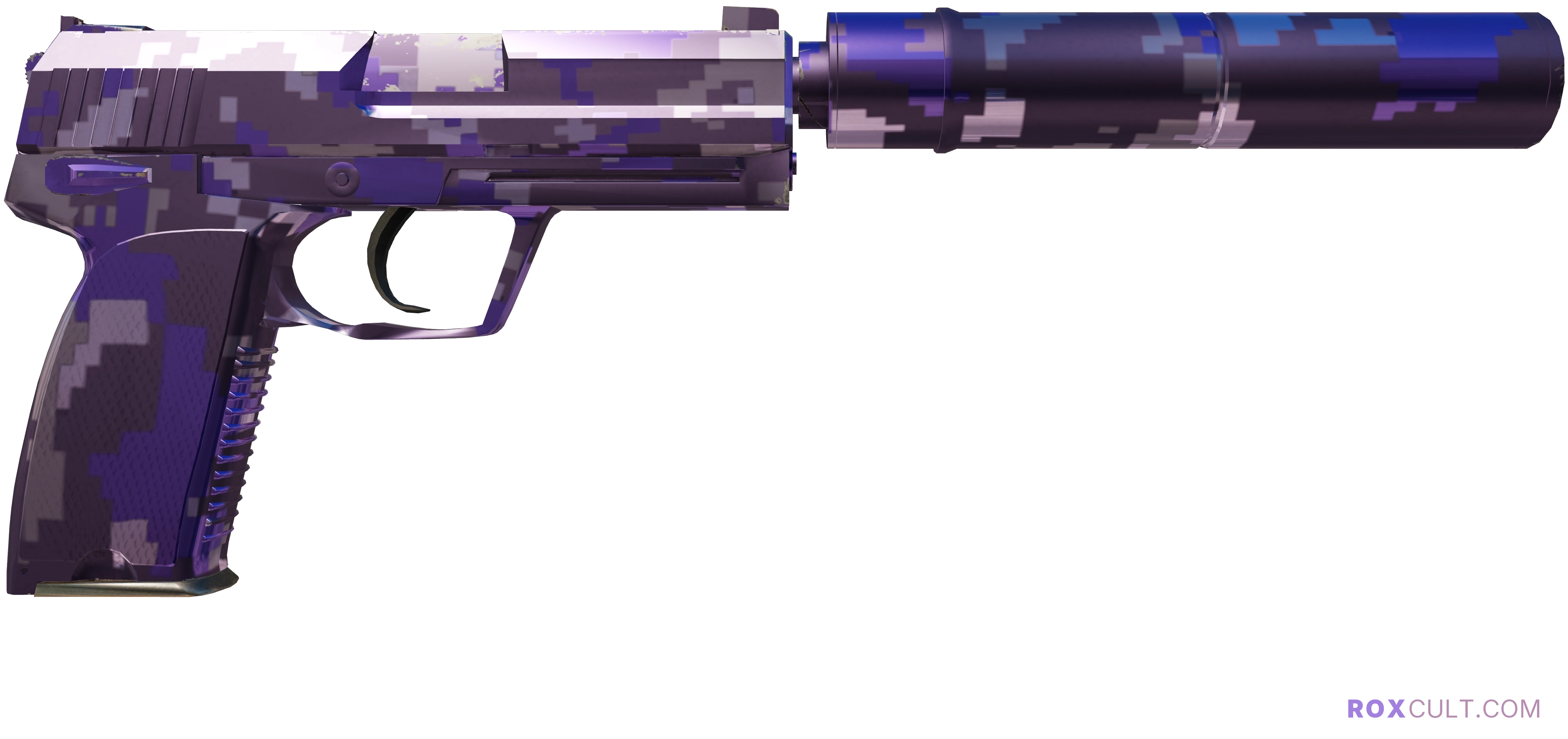USP-S | Purple DDPAT (Factory New) — rox (Holo) Antwerp 2022 craft, backside view