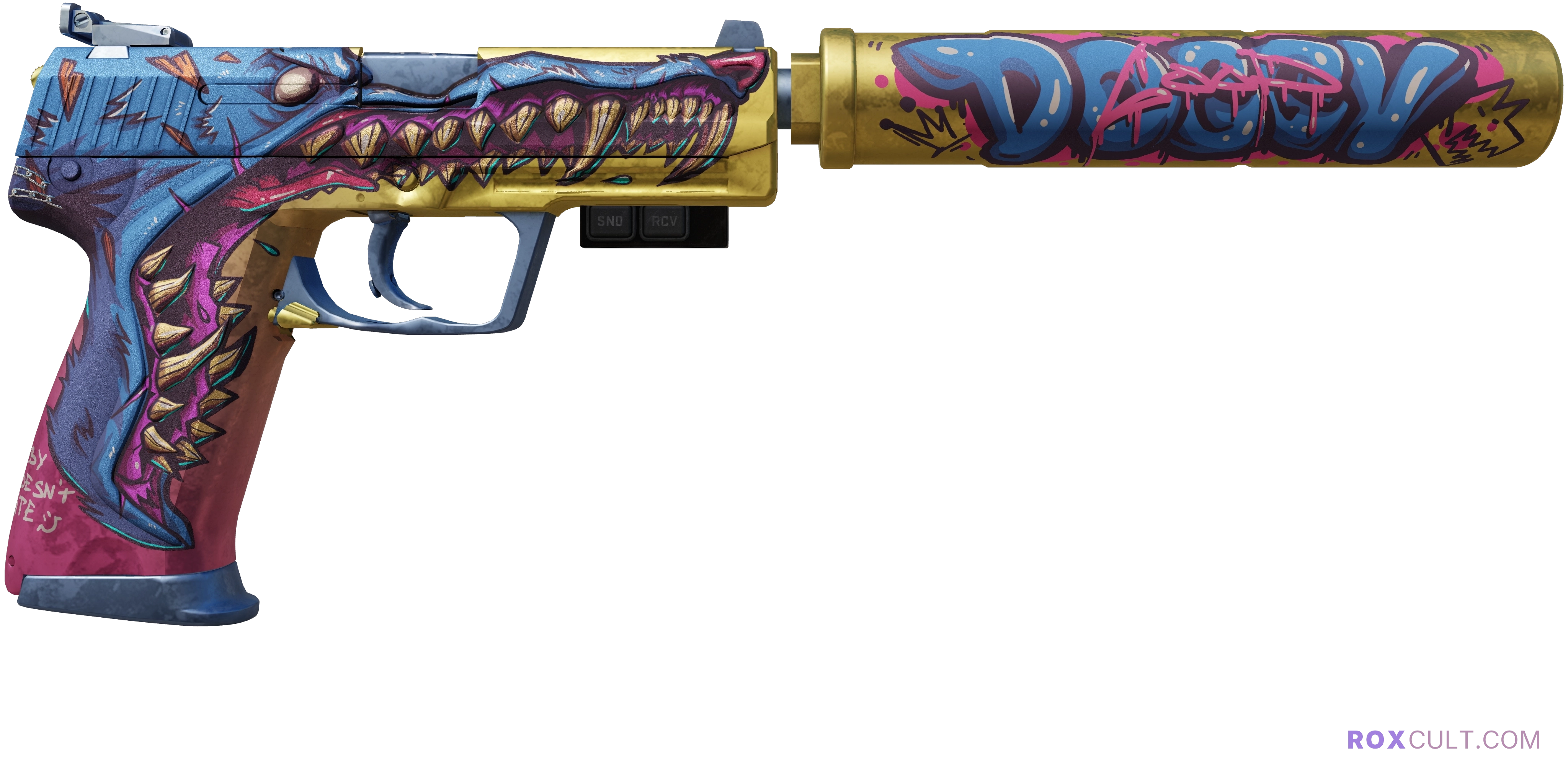 StatTrak™ USP-S | Jawbreaker (Factory New) — rox (Holo) Antwerp 2022 craft, backside view