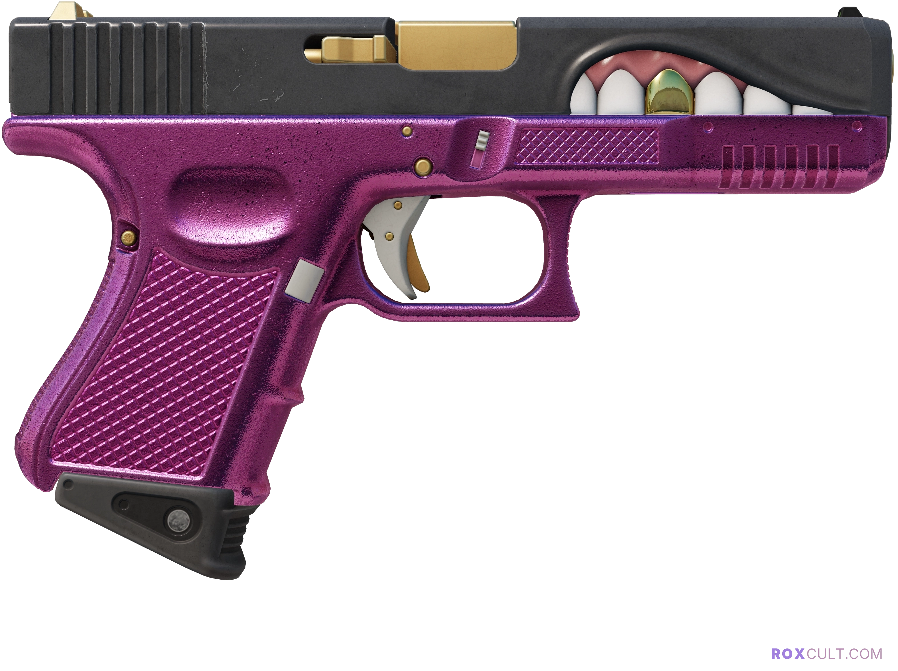 Glock-18 | Gold Toof (Factory New) — rox (Holo) Antwerp 2022 craft, backside view