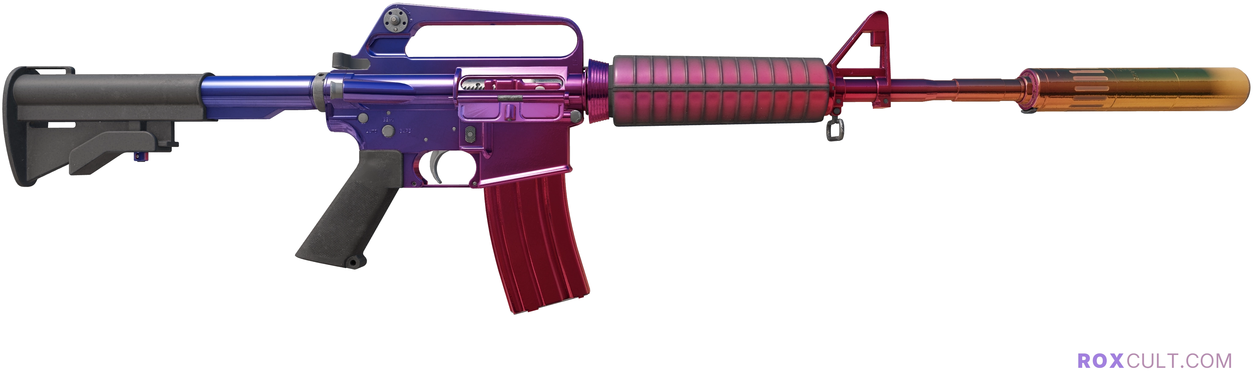 M4A1-S | Fade (Factory New) — rox (Holo) Antwerp 2022 craft, backside view