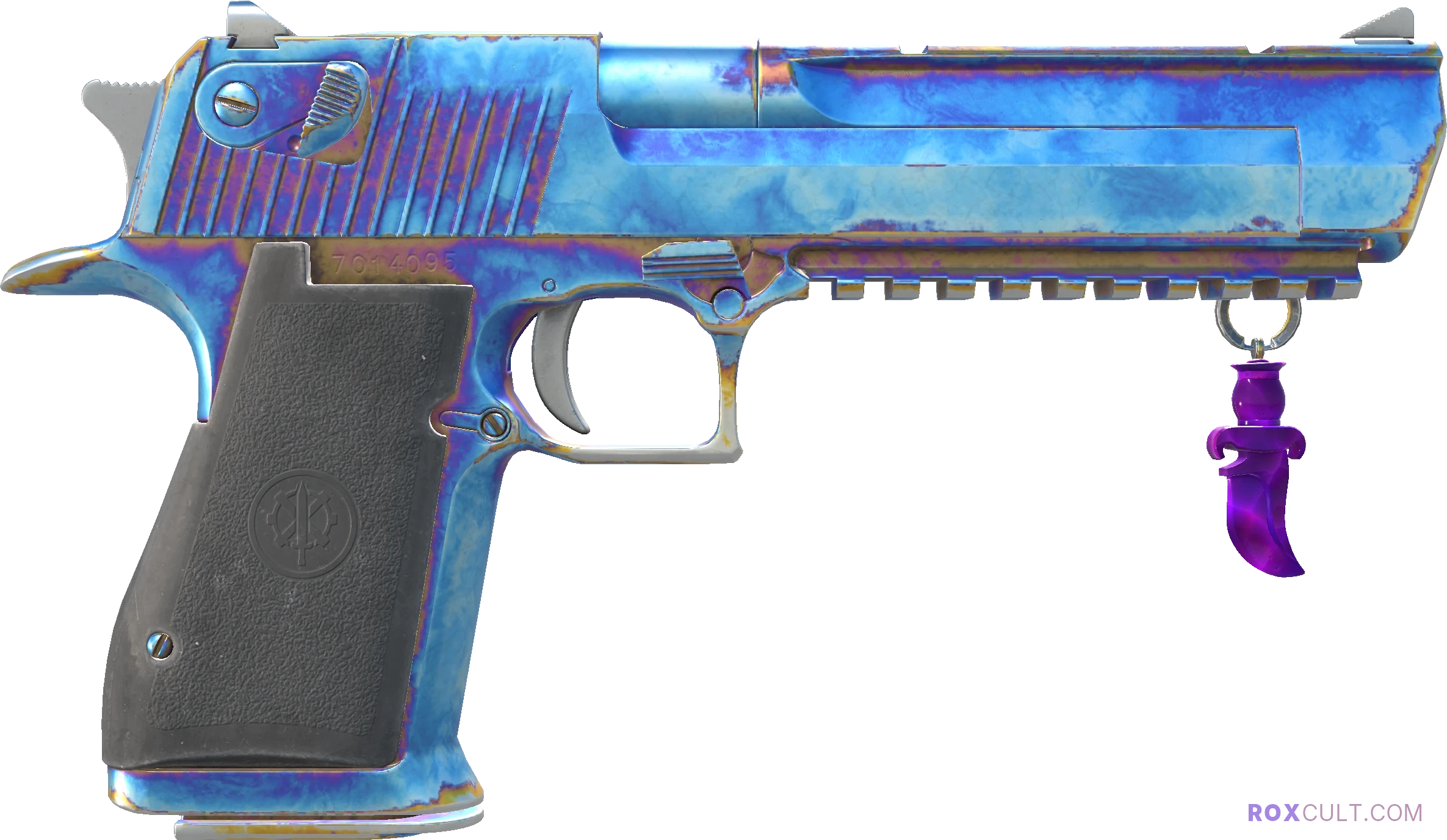 Desert Eagle | Heat Treated (Minimal Wear) — rox (Holo) Antwerp 2022 craft, backside view