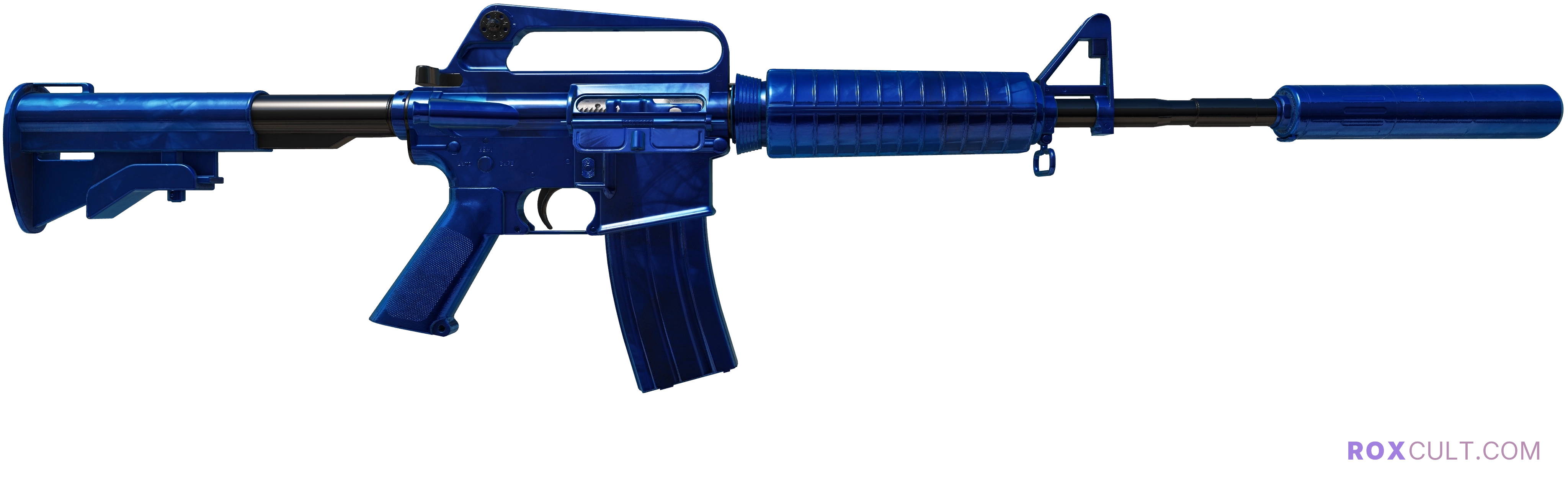 M4A1-S | Blue Phosphor (Factory New) — rox (Holo) Antwerp 2022 craft, backside view