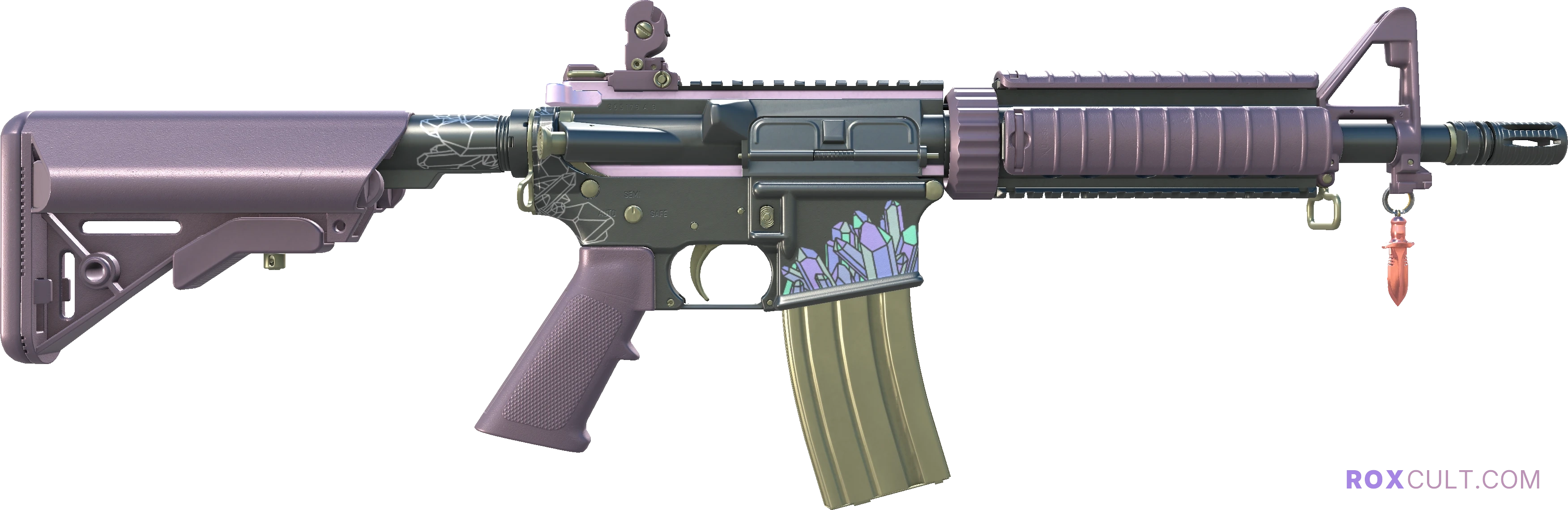M4A4 | Polysoup (Factory New) — rox (Holo) Antwerp 2022 craft, backside view