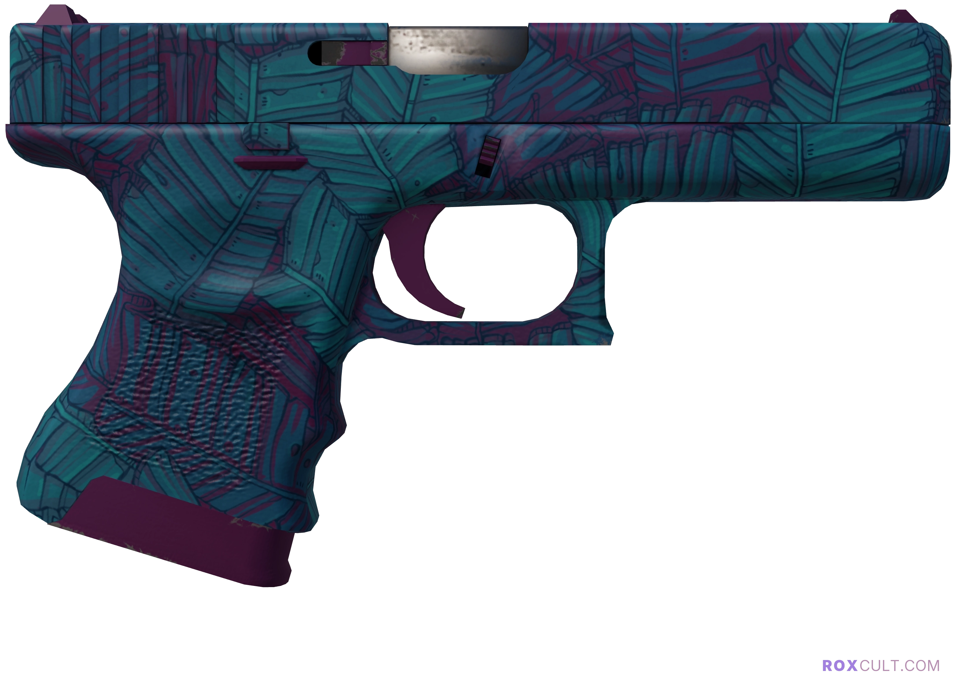 Glock-18 | Synth Leaf (Factory New) — rox (Holo) Antwerp 2022 craft, backside view
