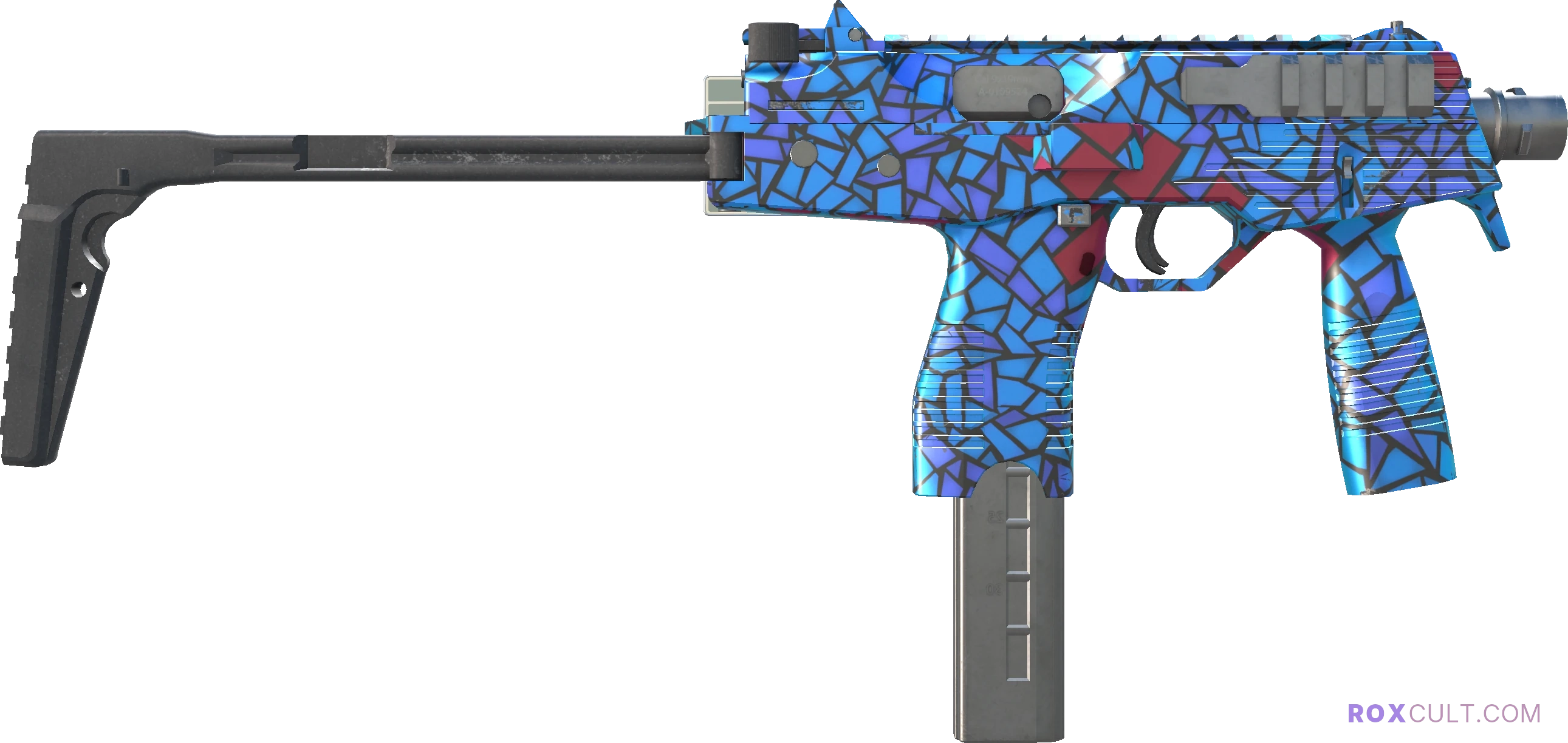 MP9 | Stained Glass (Factory New) — rox (Holo) Antwerp 2022 craft, backside view