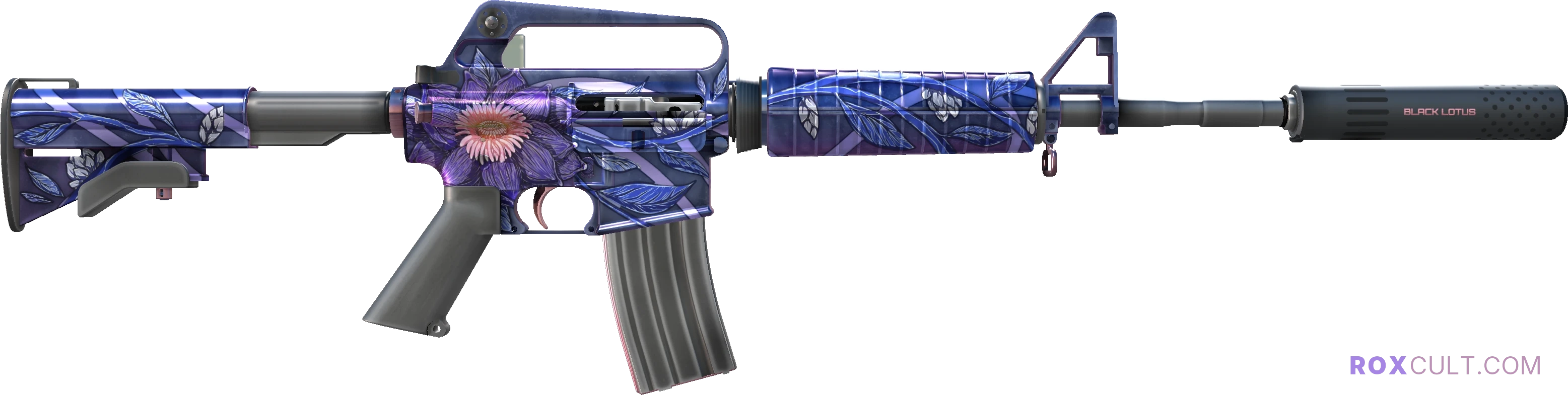 StatTrak™ M4A1-S | Black Lotus (Factory New) — rox (Holo) Antwerp 2022 craft, backside view