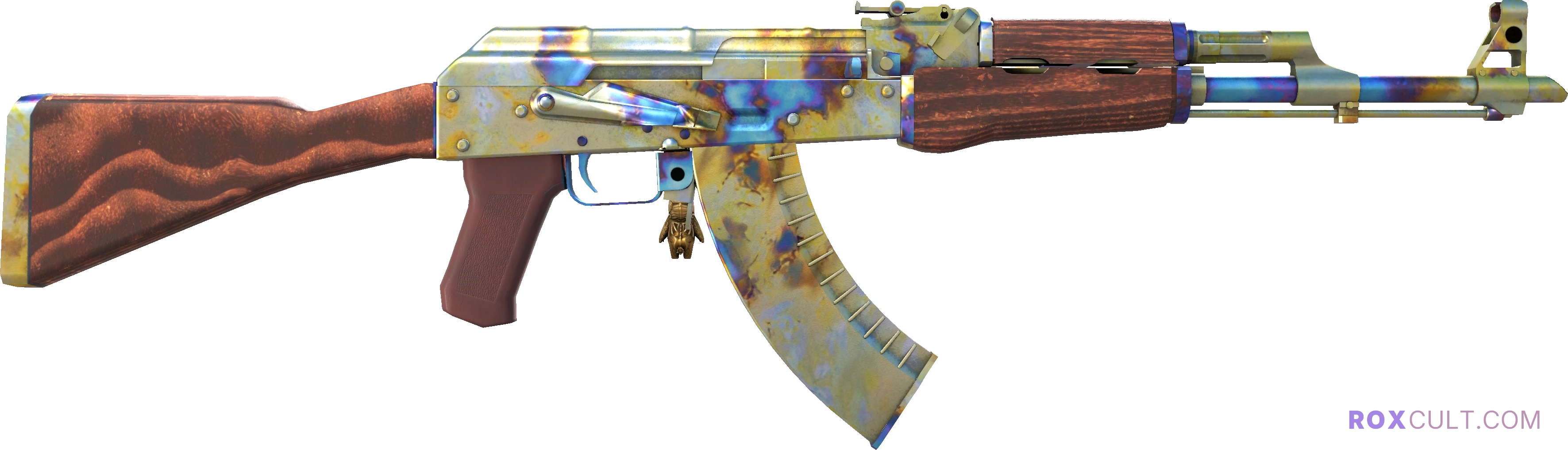 AK-47 | Case Hardened (Minimal Wear) — rox (Holo) Antwerp 2022 craft, backside view