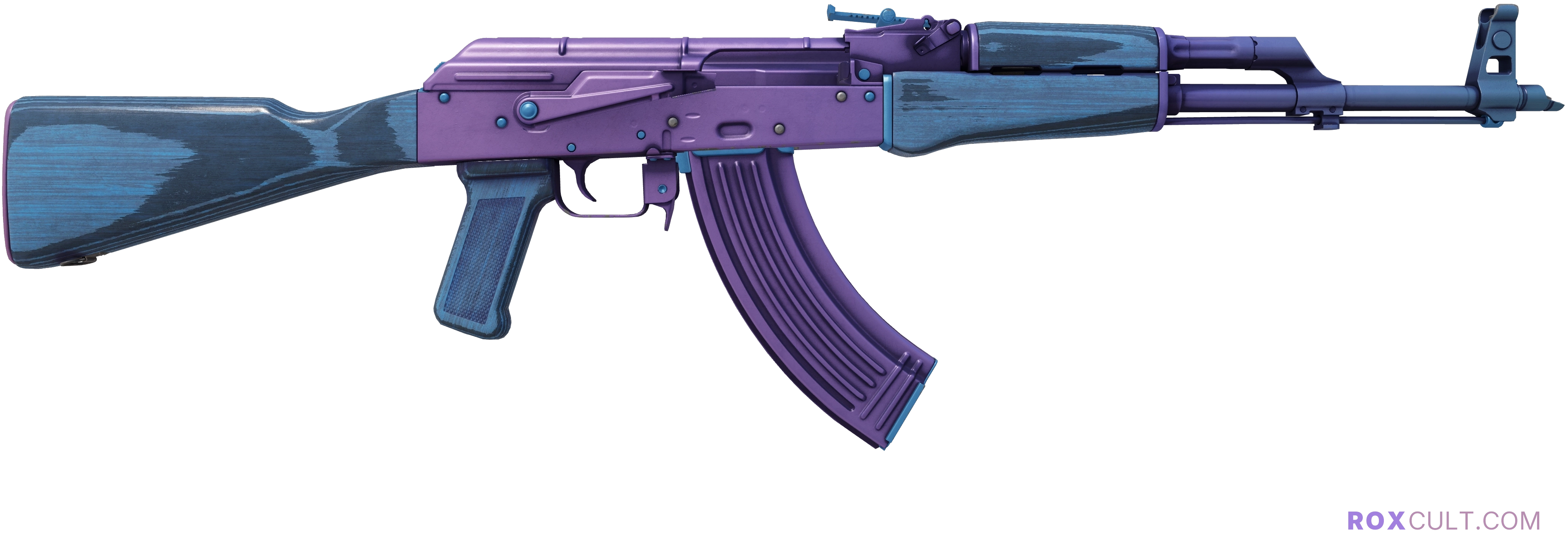 AK-47 | Midnight Laminate (Factory New) — rox (Holo) Antwerp 2022 craft, backside view