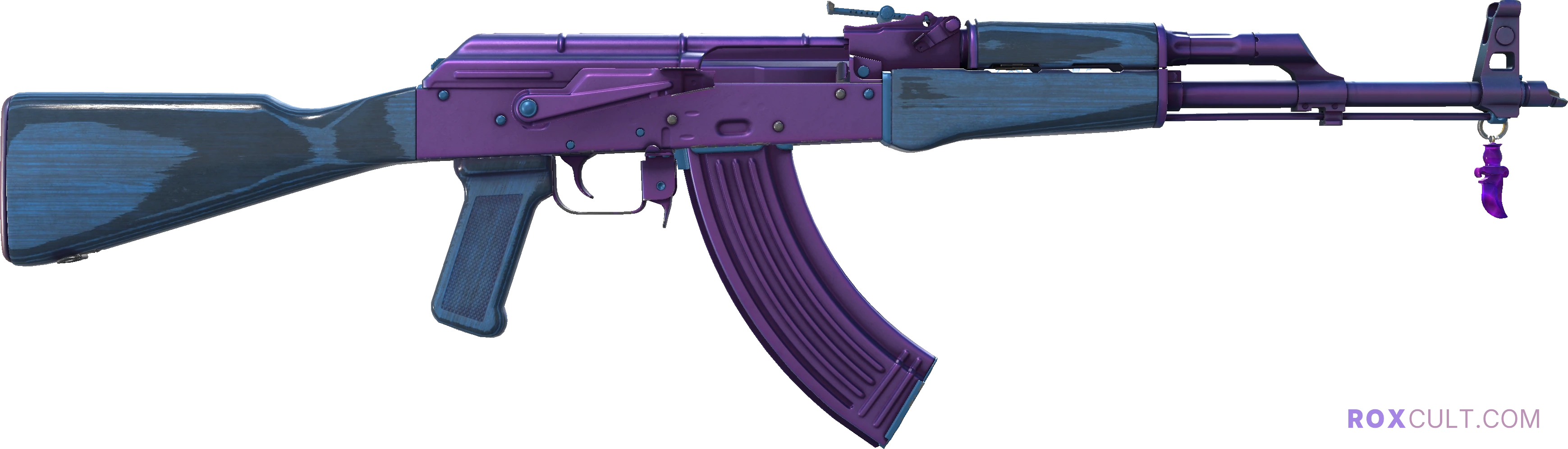 AK-47 | Midnight Laminate (Factory New) — rox (Holo) Antwerp 2022 craft, backside view
