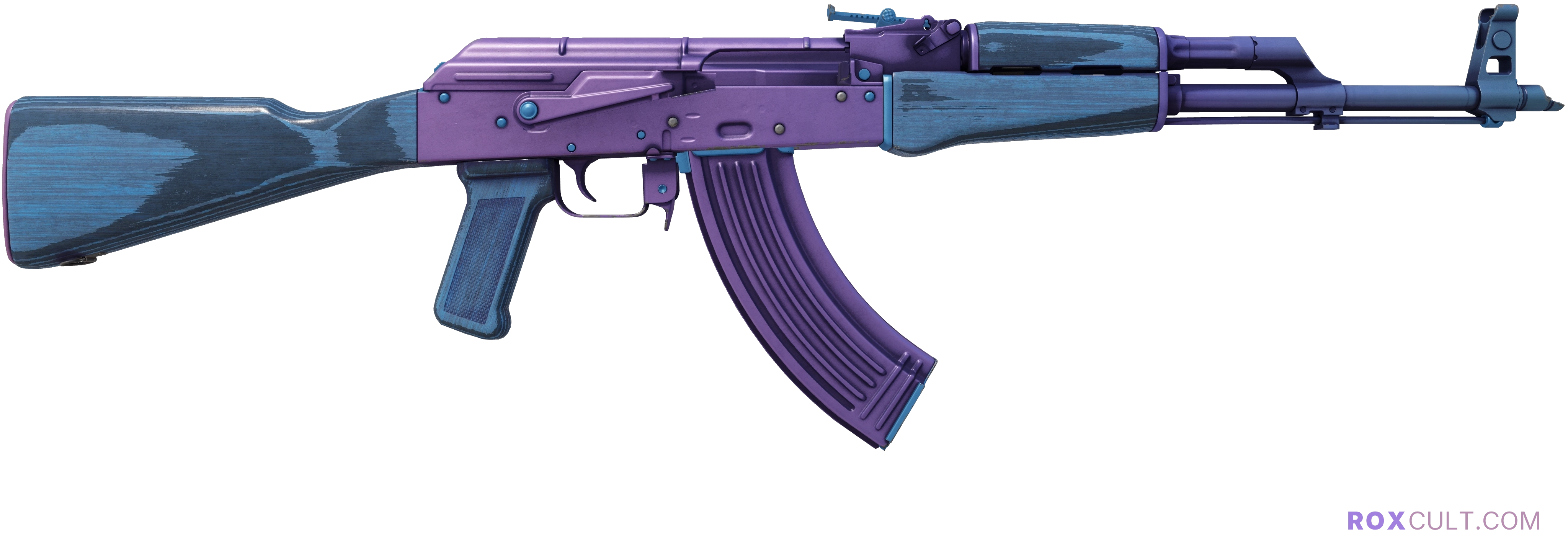 AK-47 | Midnight Laminate (Factory New) — rox (Holo) Antwerp 2022 craft, backside view