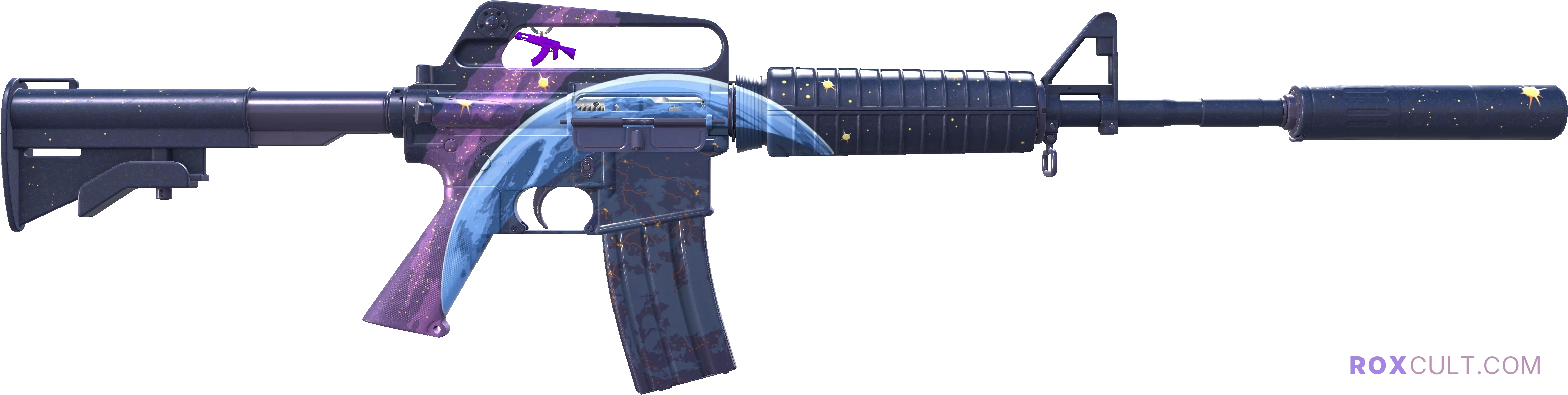 M4A1-S | Stratosphere (Factory New) — rox (Holo) Antwerp 2022 craft, backside view