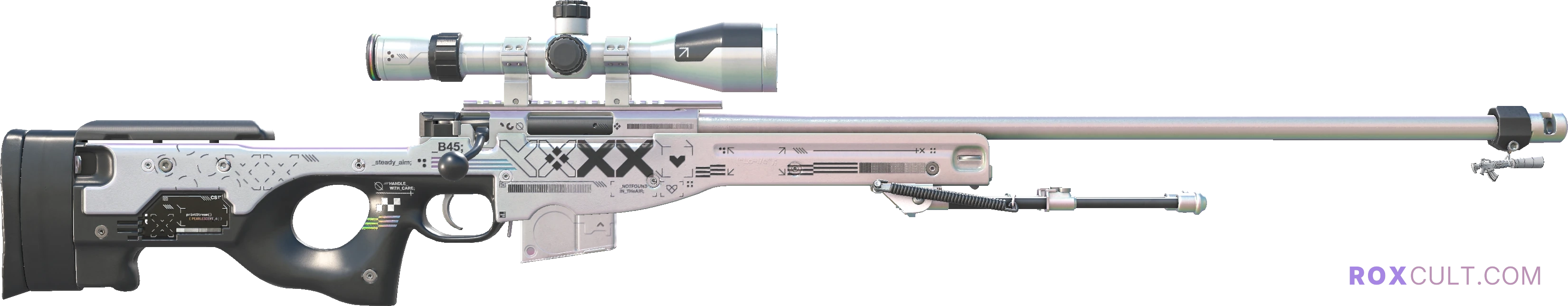 AWP | Printstream (Factory New) — rox (Holo) Antwerp 2022 craft, backside view