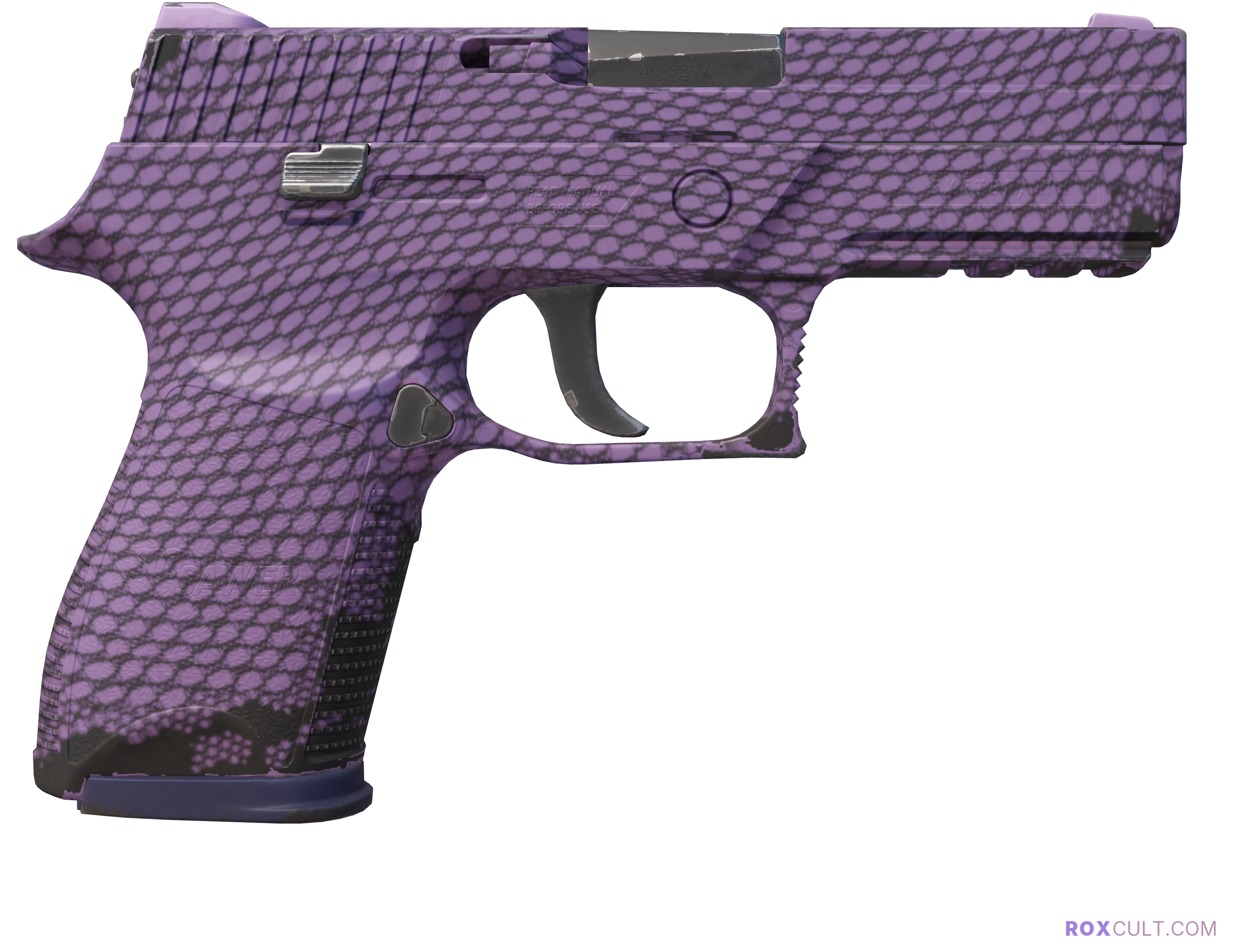 P250 | Plum Netting (Factory New) — rox (Holo) Antwerp 2022 craft, backside view