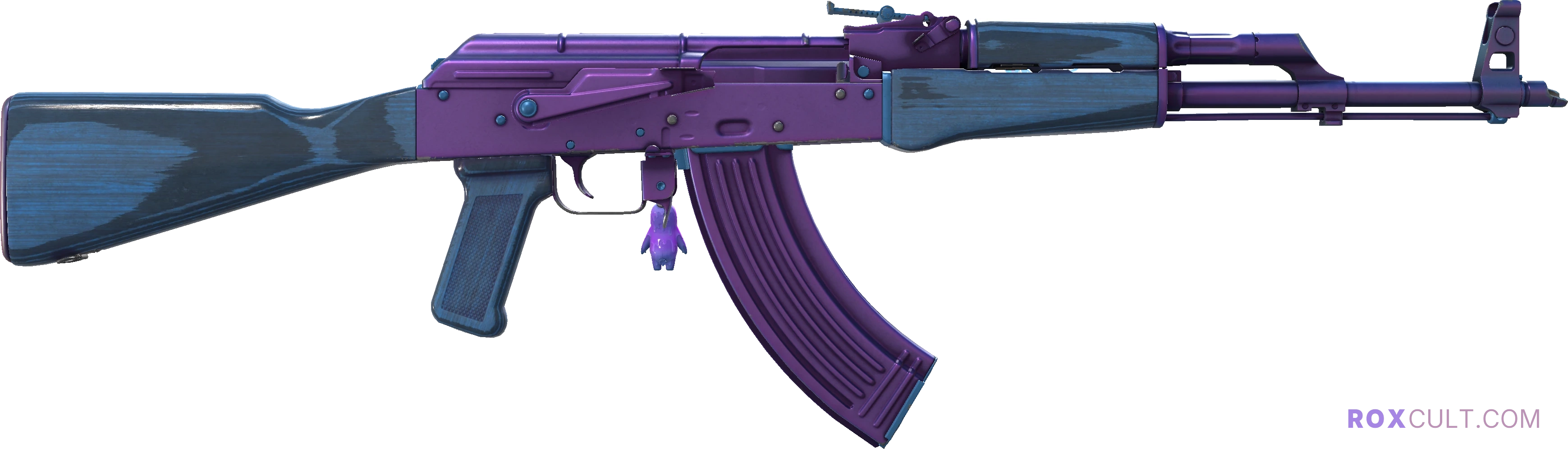 AK-47 | Midnight Laminate (Minimal Wear) — rox (Holo) Antwerp 2022 craft, backside view