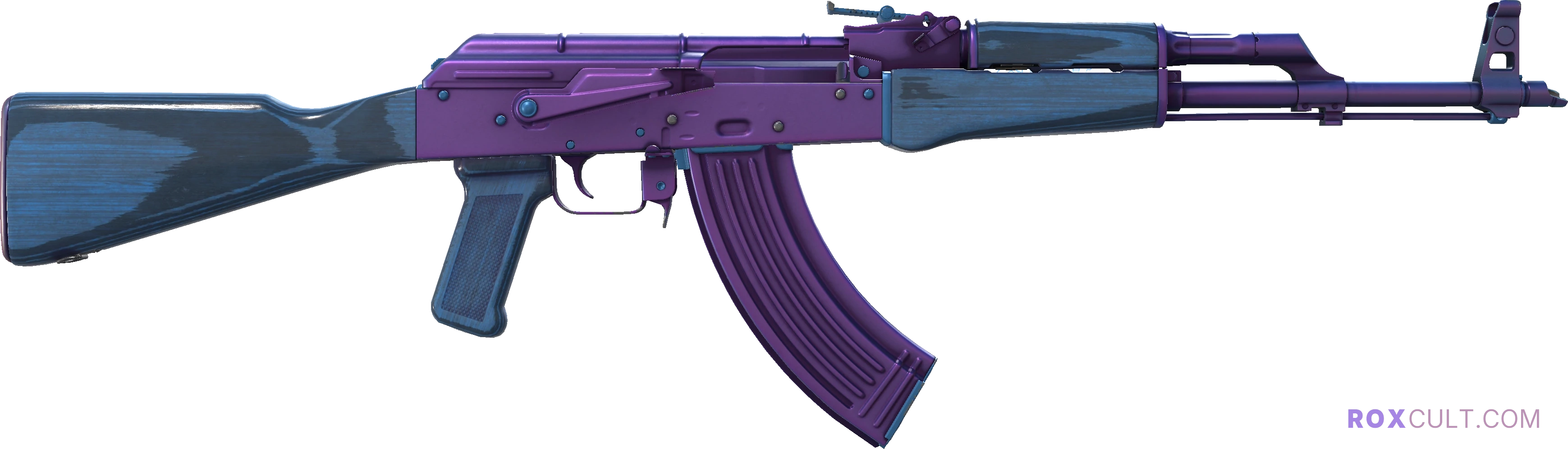 AK-47 | Midnight Laminate (Factory New) — rox (Holo) Antwerp 2022 craft, backside view
