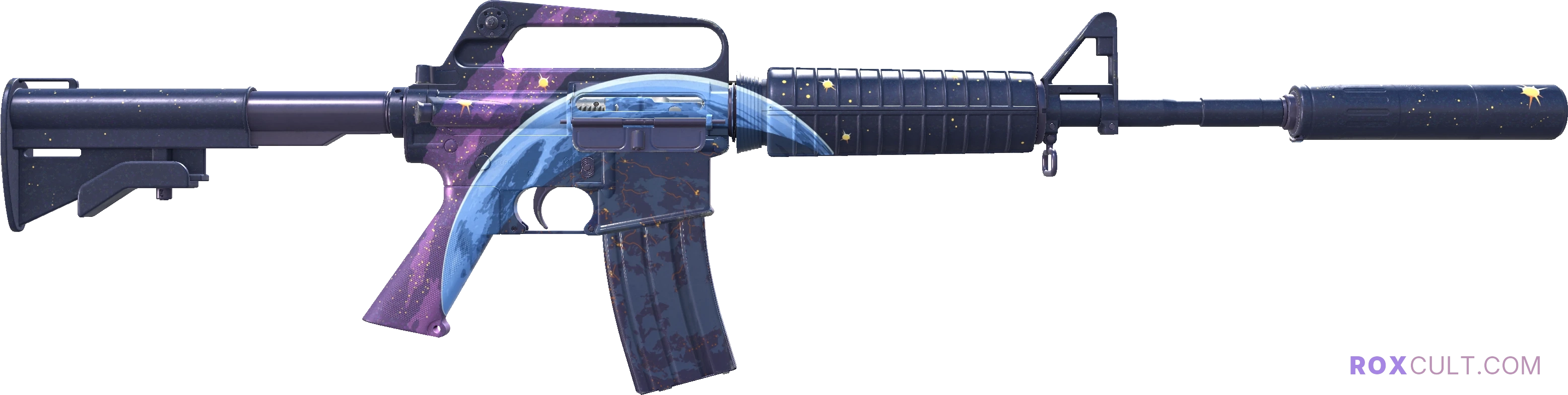 M4A1-S | Stratosphere (Factory New) — rox (Holo) Antwerp 2022 craft, backside view