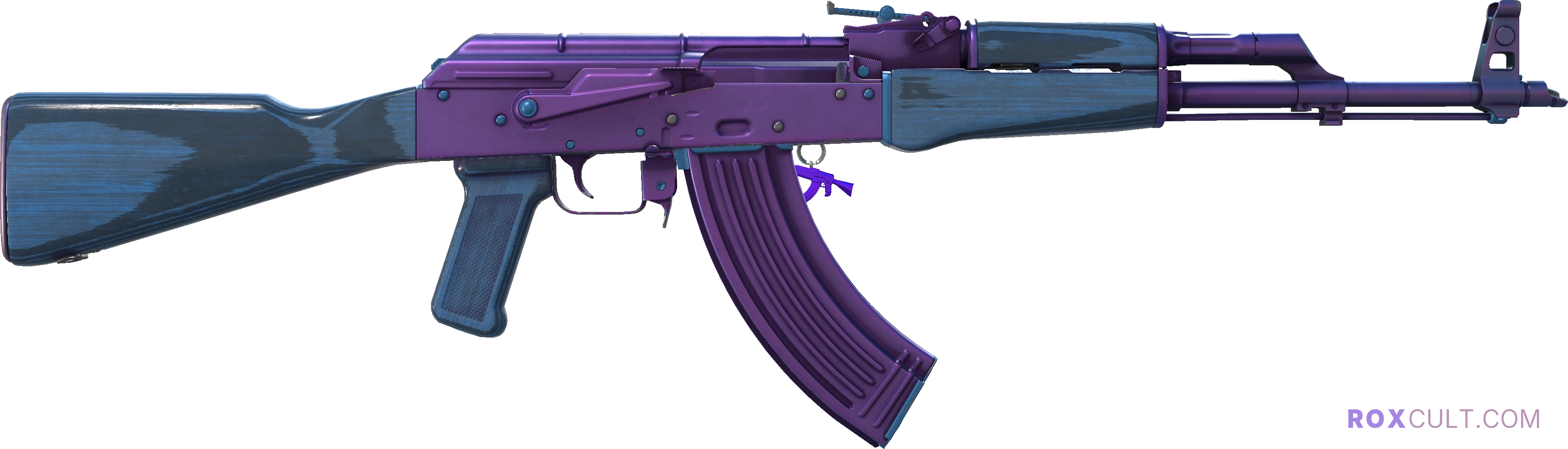 AK-47 | Midnight Laminate (Factory New) — rox (Holo) Antwerp 2022 craft, backside view