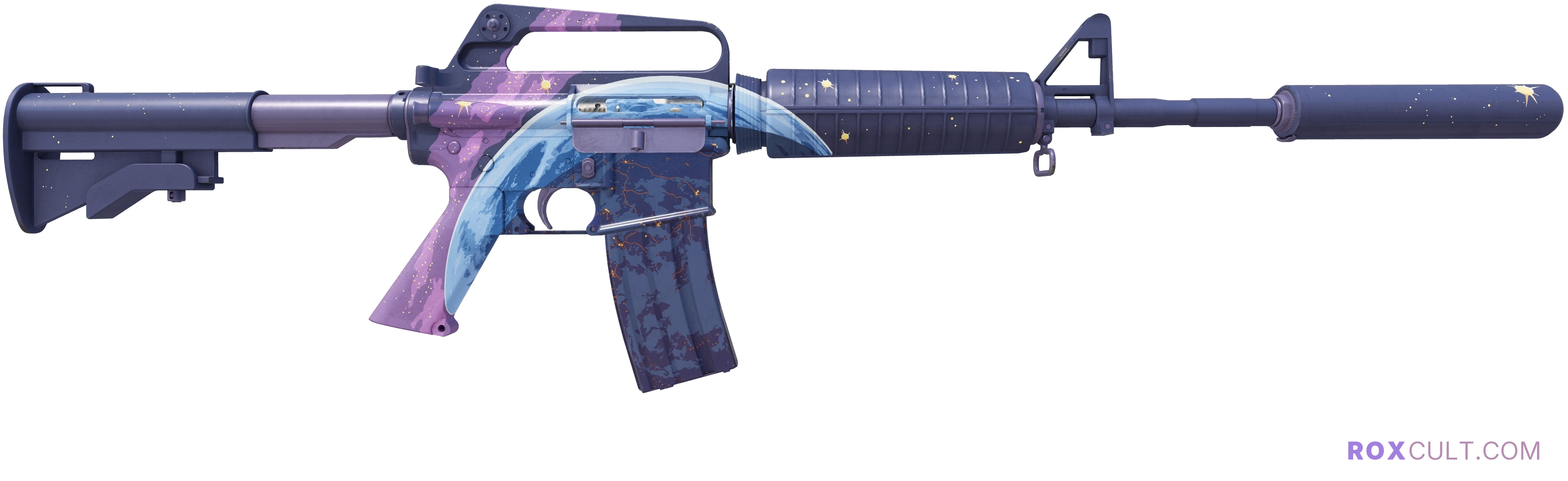 M4A1-S | Stratosphere (Factory New) — rox (Holo) Antwerp 2022 craft, backside view