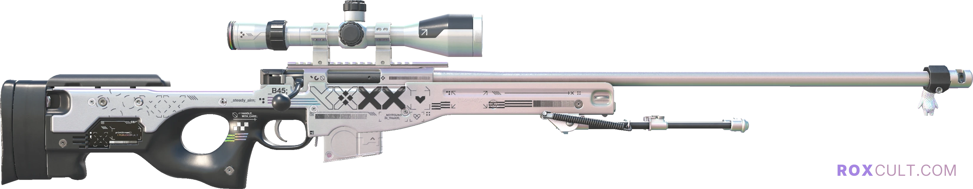 AWP | Printstream (Factory New) — rox (Holo) Antwerp 2022 craft, backside view
