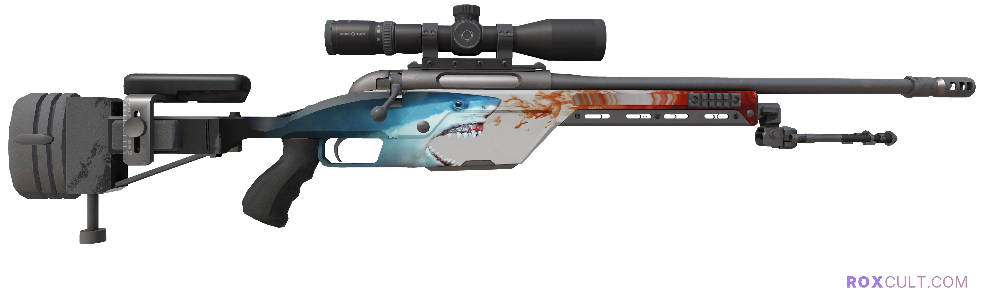 SSG 08 | Blood in the Water (Factory New) — rox (Holo) Antwerp 2022 craft, backside view