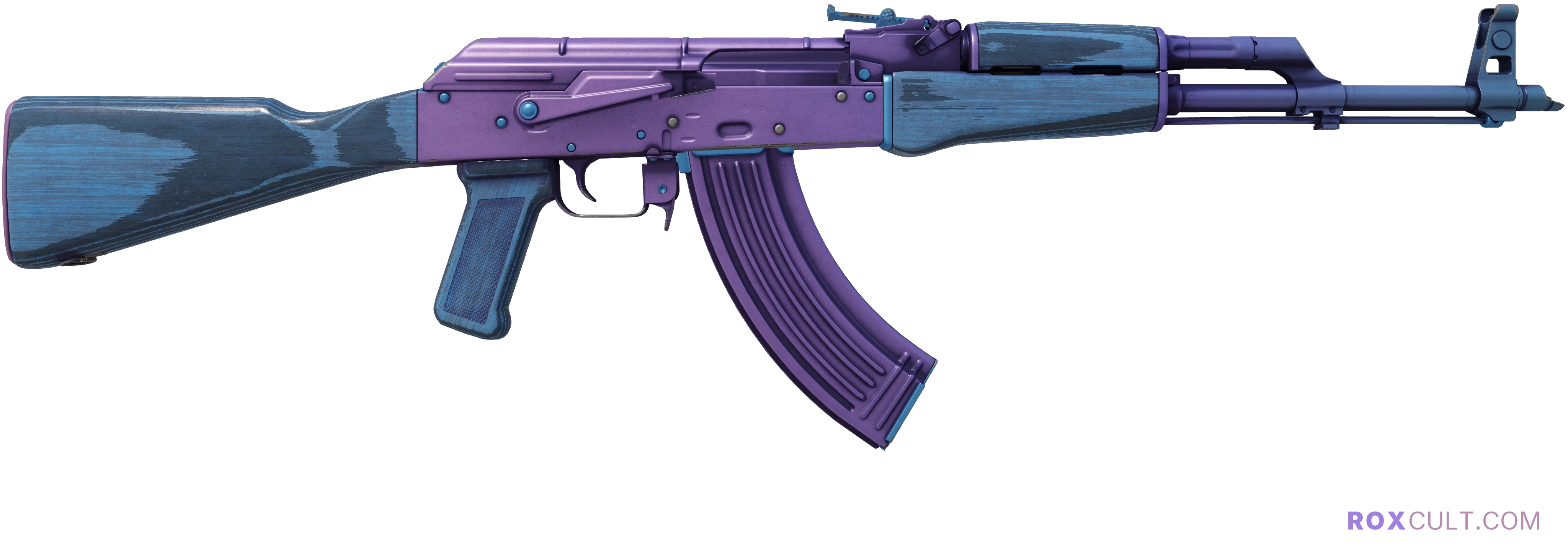 AK-47 | Midnight Laminate (Minimal Wear) — rox (Holo) Antwerp 2022 craft, backside view