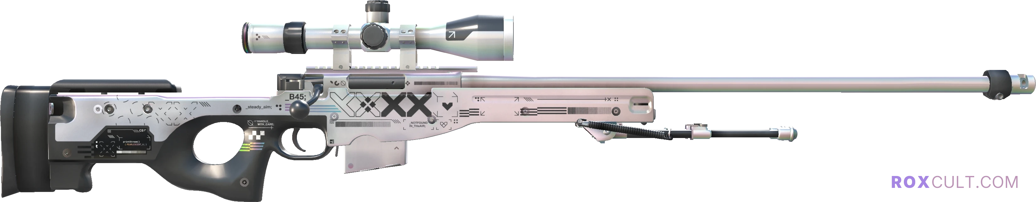 StatTrak™ AWP | Printstream (Factory New) — rox (Holo) Antwerp 2022 craft, backside view