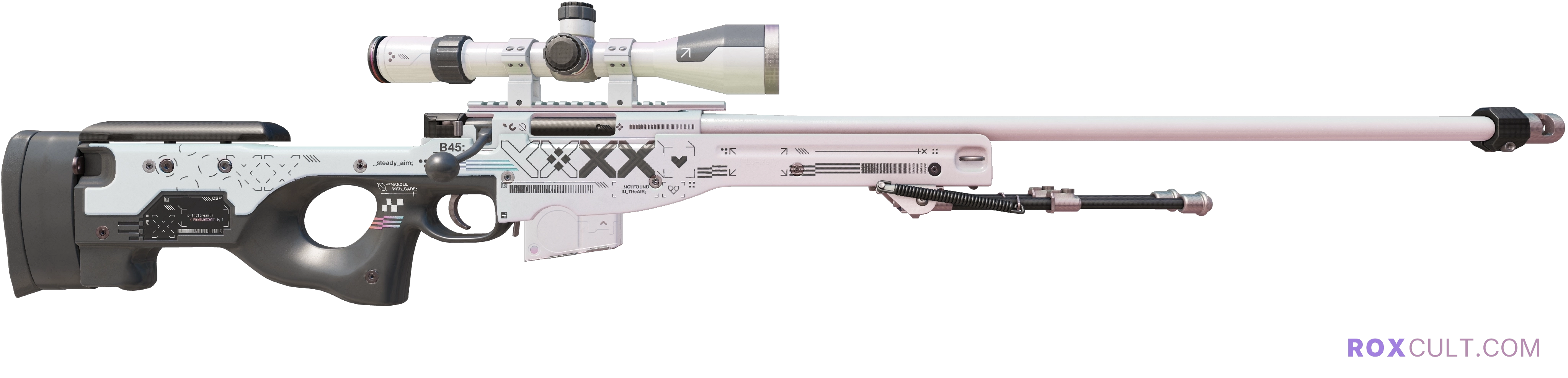 StatTrak™ AWP | Printstream (Factory New) — rox (Holo) Antwerp 2022 craft, backside view