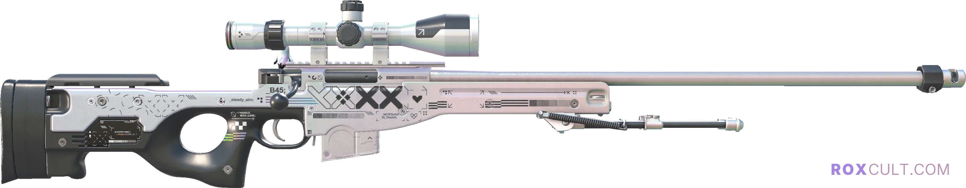 AWP | Printstream (Factory New) — rox (Holo) Antwerp 2022 craft, backside view