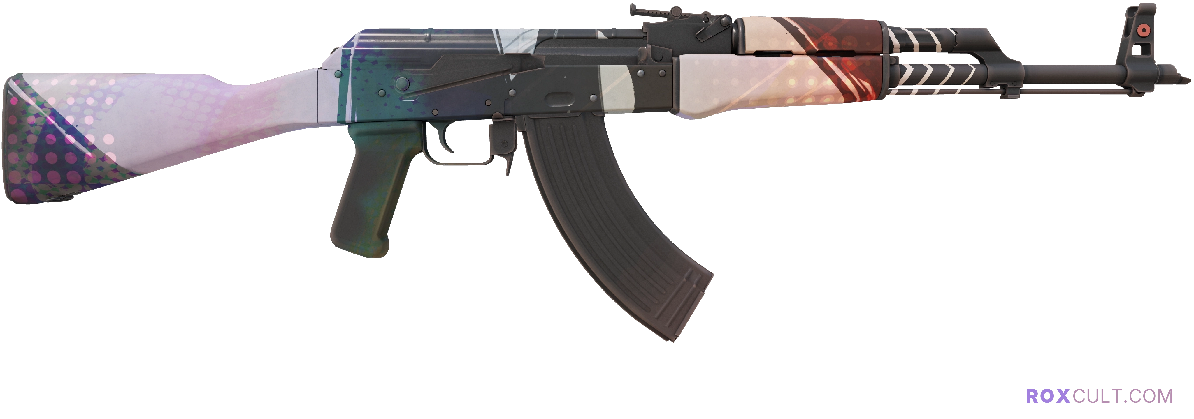 AK-47 | Crossfade (Factory New) — rox (Holo) Antwerp 2022 craft, backside view