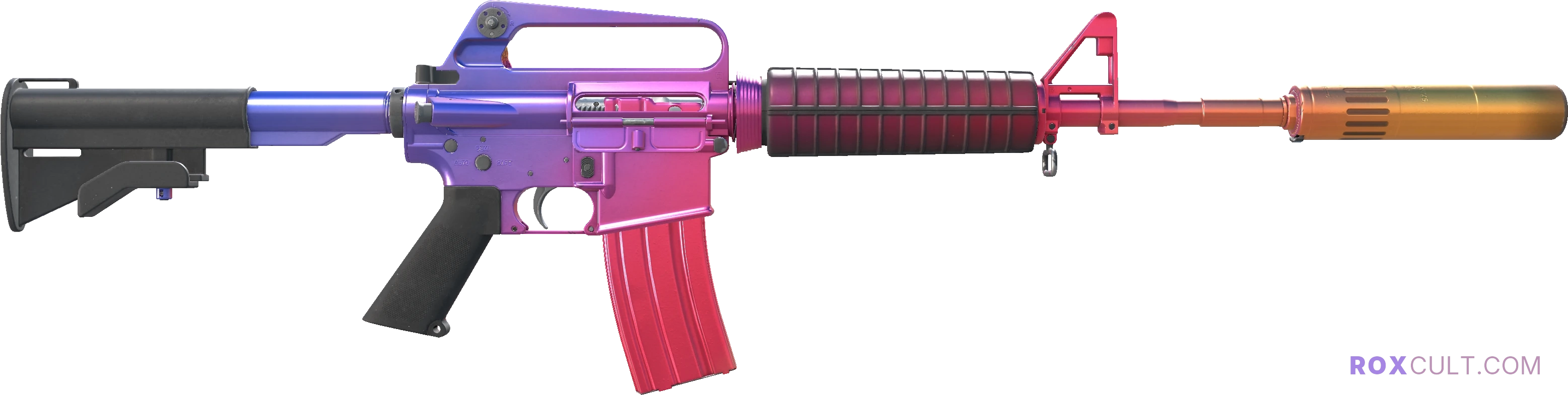 M4A1-S | Fade (Factory New) — rox (Holo) Antwerp 2022 craft, backside view