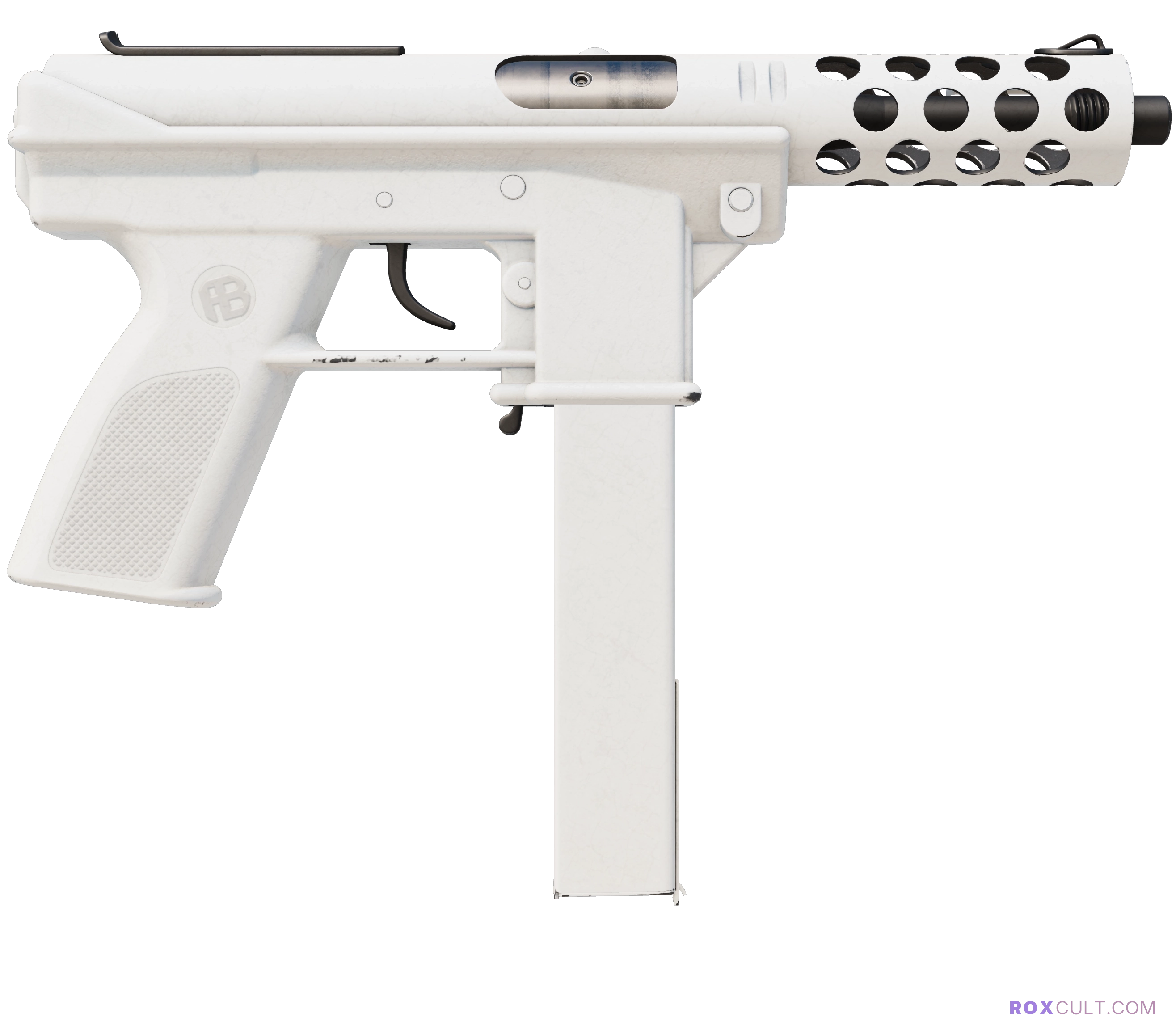 Tec-9 | Whiteout (Minimal Wear) — rox (Holo) Antwerp 2022 craft, backside view