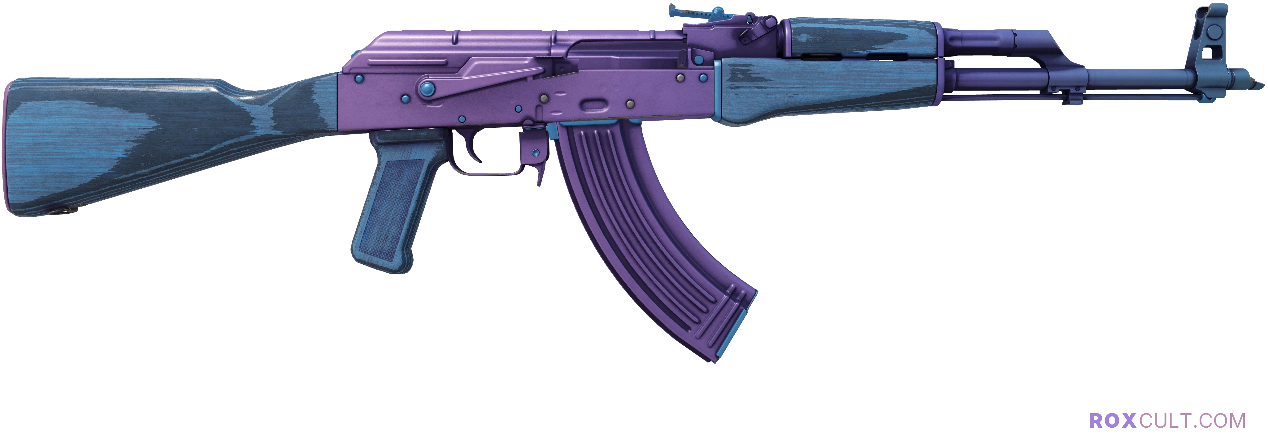 AK-47 | Midnight Laminate (Factory New) — rox (Holo) Antwerp 2022 craft, backside view